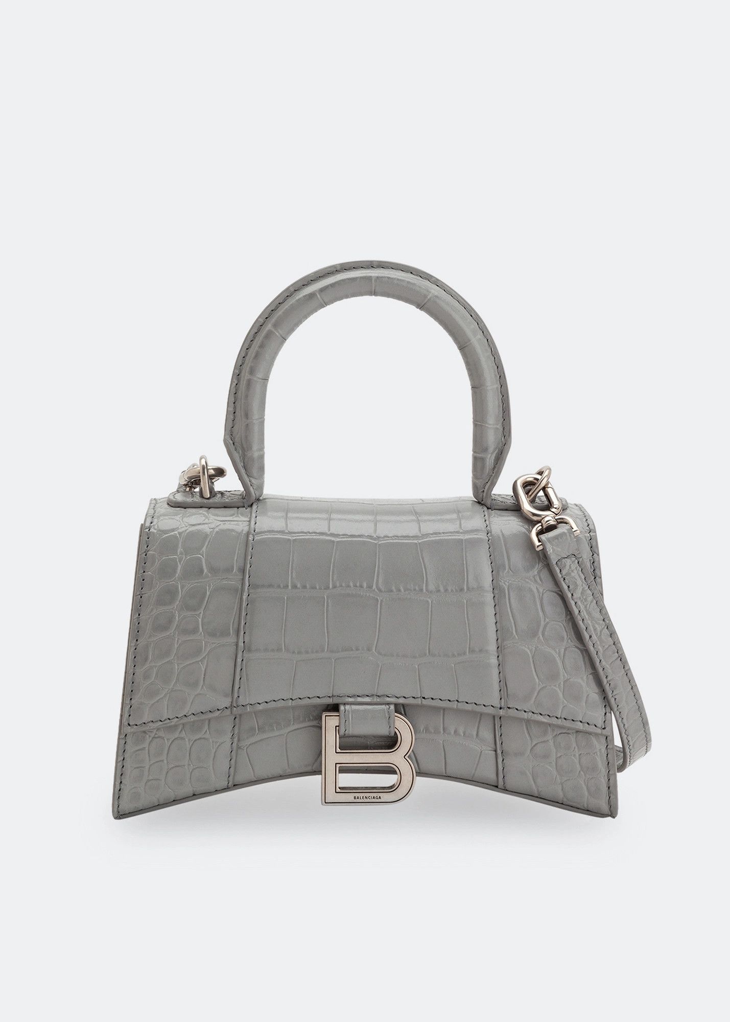 Balenciaga o1srvl11e0426 Size: OS / Hourglass XS Handbag Crocodile Size ONE SIZE - 1 Thumbnail