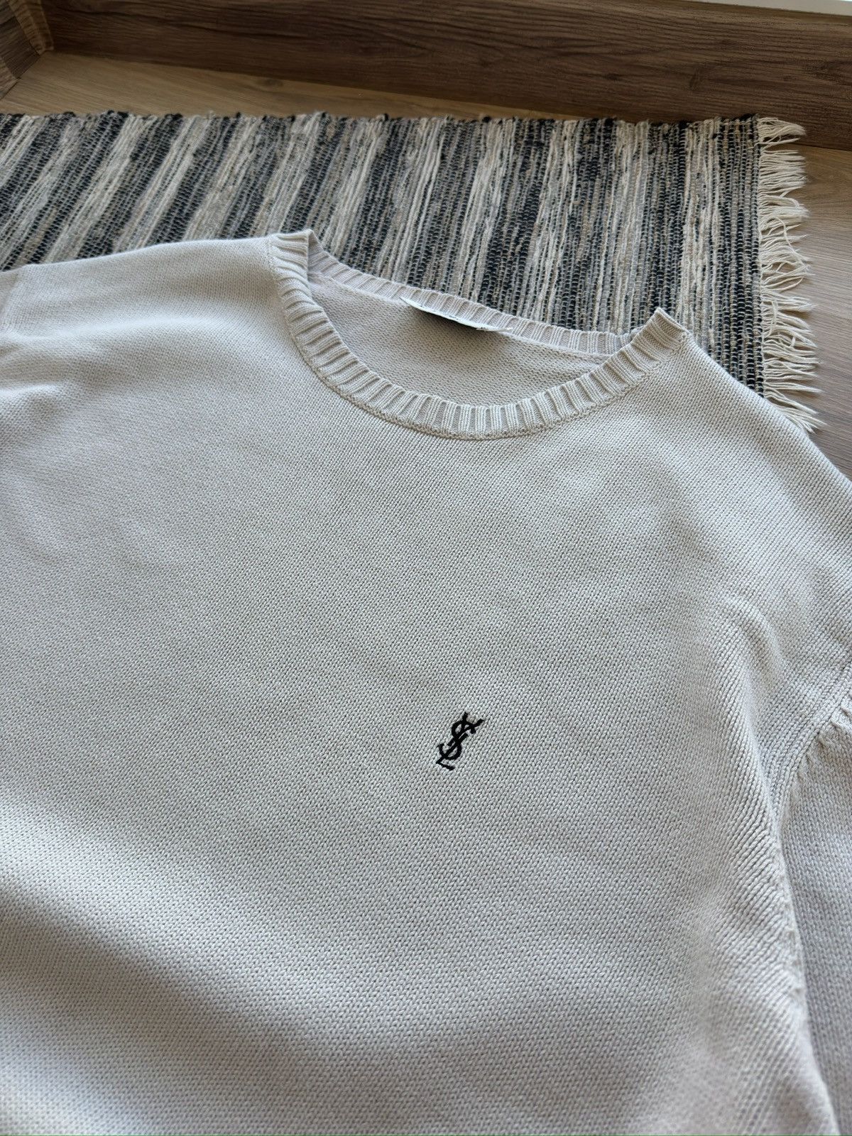 Yves Saint Laurent Vintage Yves Saint Laurent classic white knitted sweater Size US XL / EU 56 / 4 - 4 Thumbnail