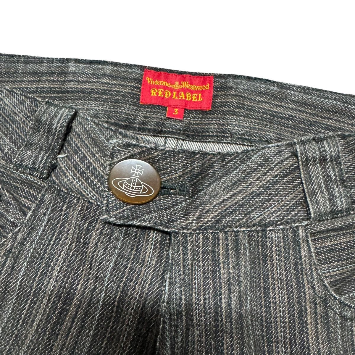 Vivienne Westwood Vivienne Westwood Pinstriped Low Rise Cropped Pants Size 29" - 6 Thumbnail
