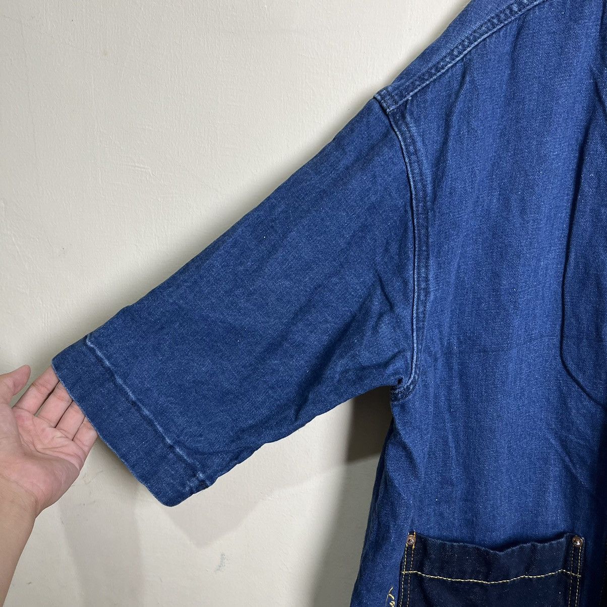 Evisu Evisu Discharged Daicock Insert Selvedge Denim Kimono Size US M / EU 48-50 / 2 - 6 Thumbnail