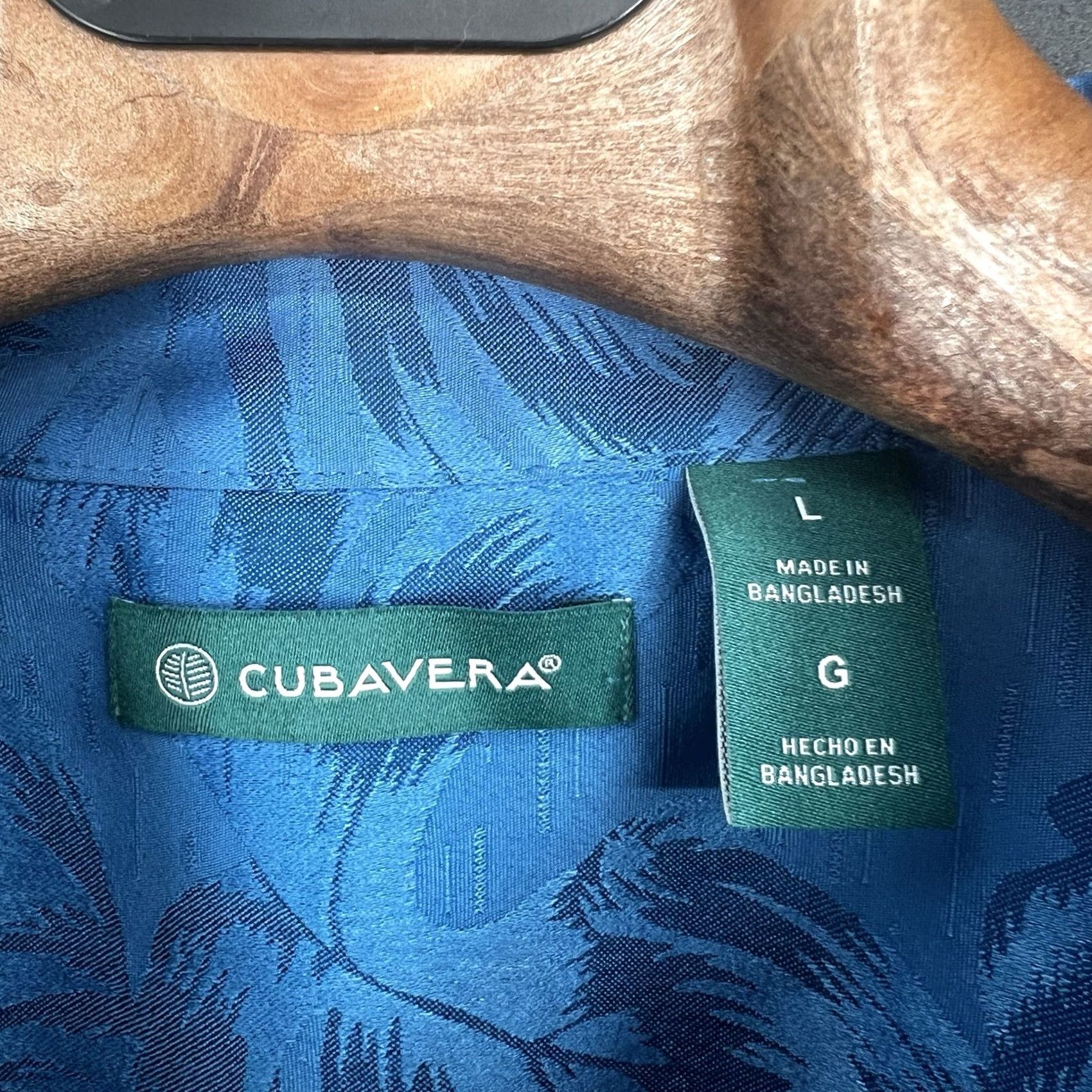 Cubavera Cubavera Floral and Leaf Jacquard Shirt Mens Large True Blue NWT Brand New! Size US L / EU 52-54 / 3 - 2 Thumbnail