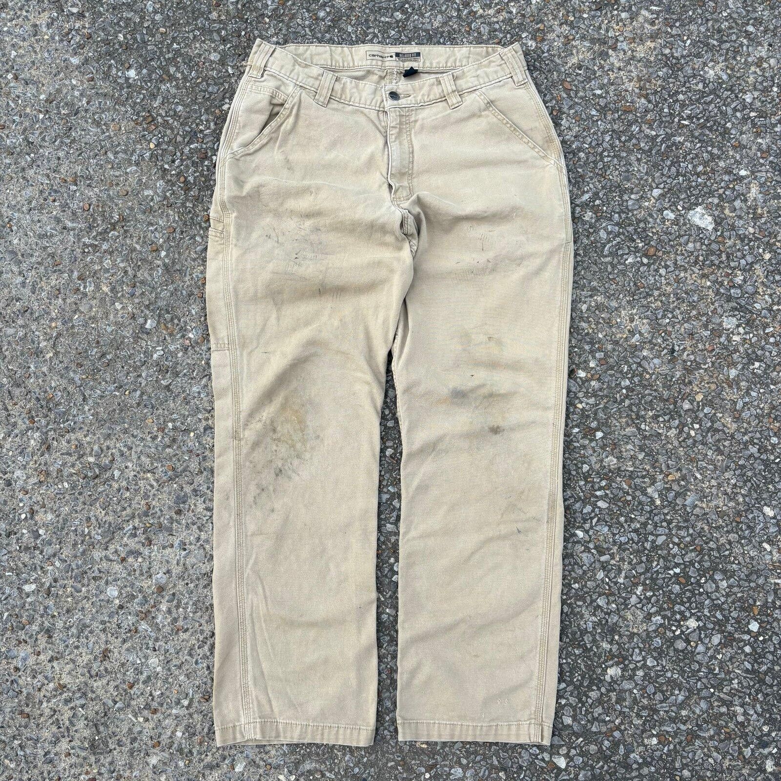 Carhartt Vintage tan cream Carhartt pants Size US 34 / EU 50 - 2 Thumbnail
