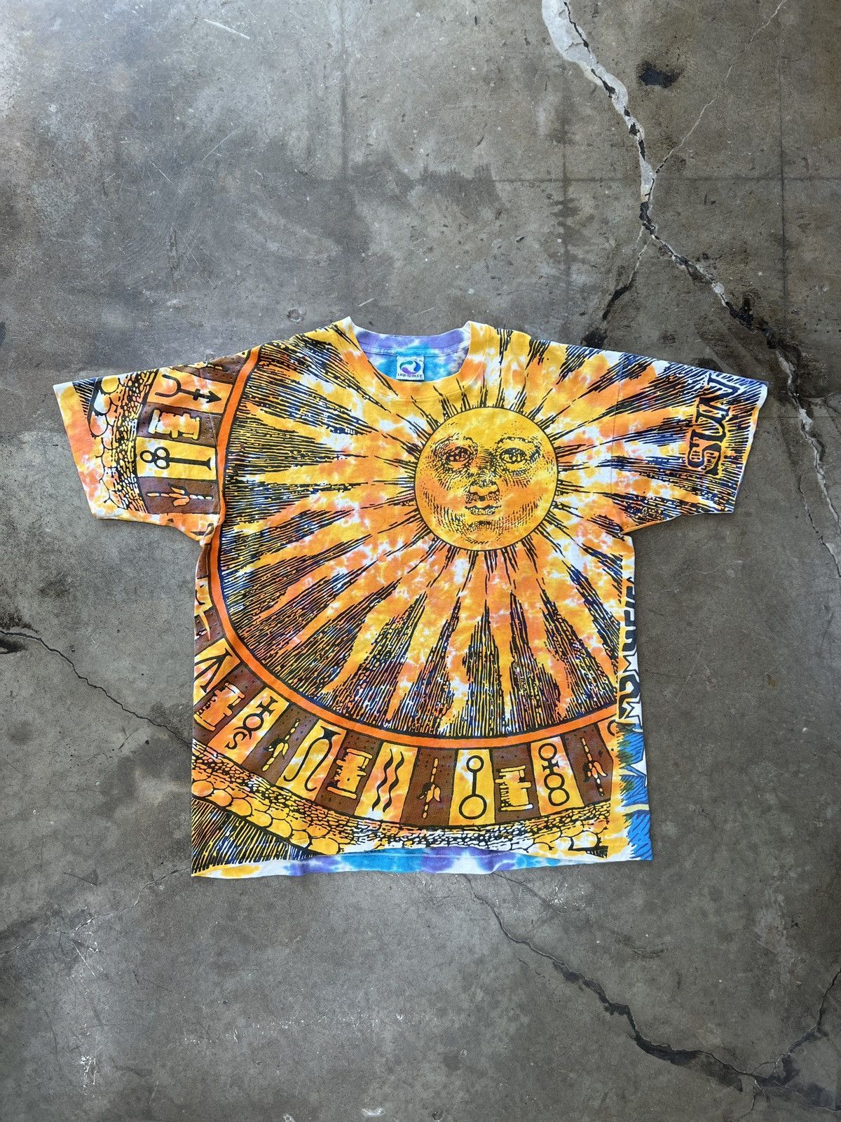 Vintage Vintage 1992 AOP Sun Moon Dyed Tee Liquid Blue Tag XL Size US XL / EU 56 / 4 - 2 Thumbnail