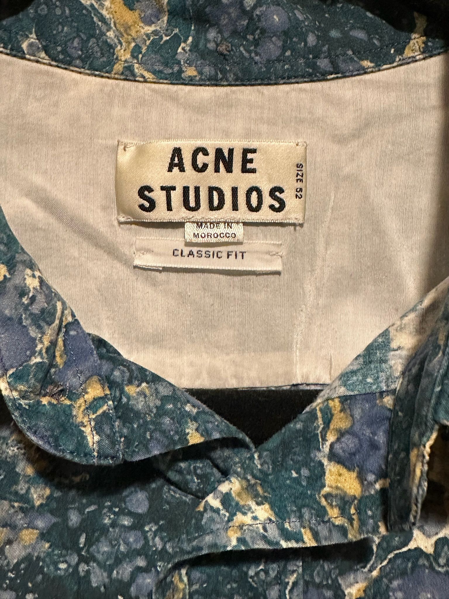 Acne Studios FW13 Isherwood Marble Button Up Down Shirt 52 Vintage Size US L / EU 52-54 / 3 - 2 Thumbnail