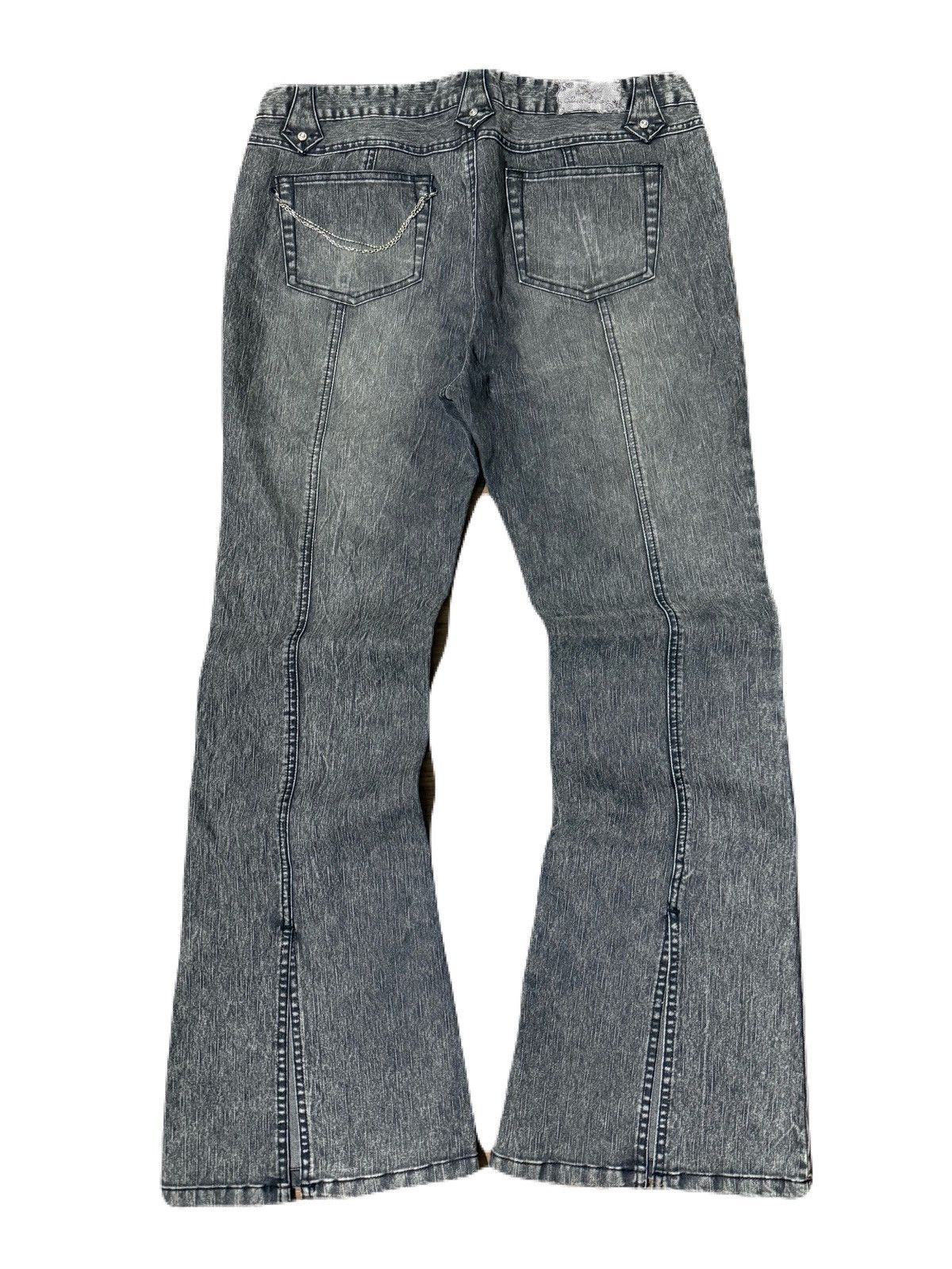 If Six Was Nine Vintage Japanese Brand Jouer Aux Echecs flare jeans Size US 34 / EU 50 - 2 Thumbnail