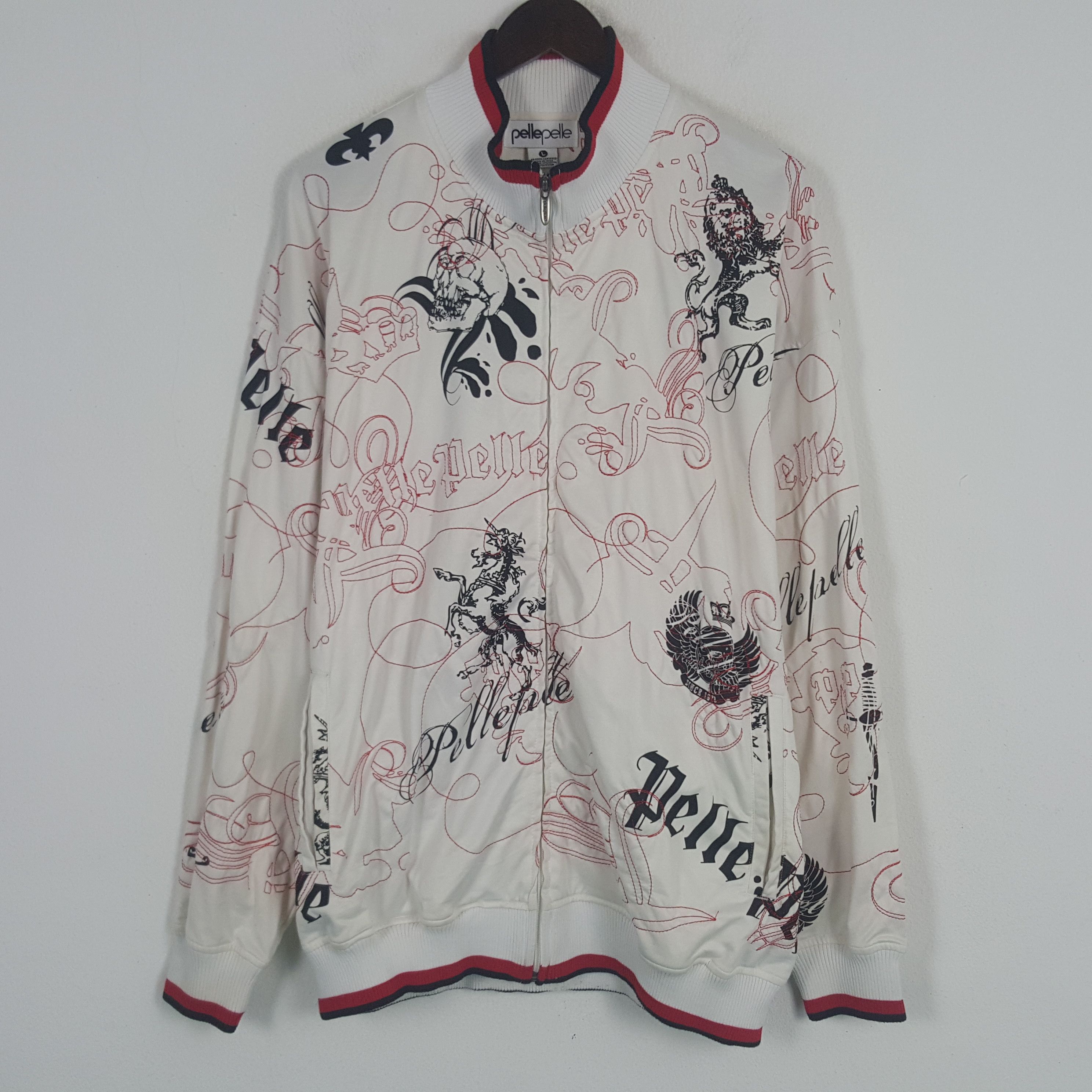 Designer × Pelle Pelle × Vintage Vintage Pelle Pelle Overprinted Zipper Jacket Size US L / EU 52-54 / 3 - 1 Thumbnail