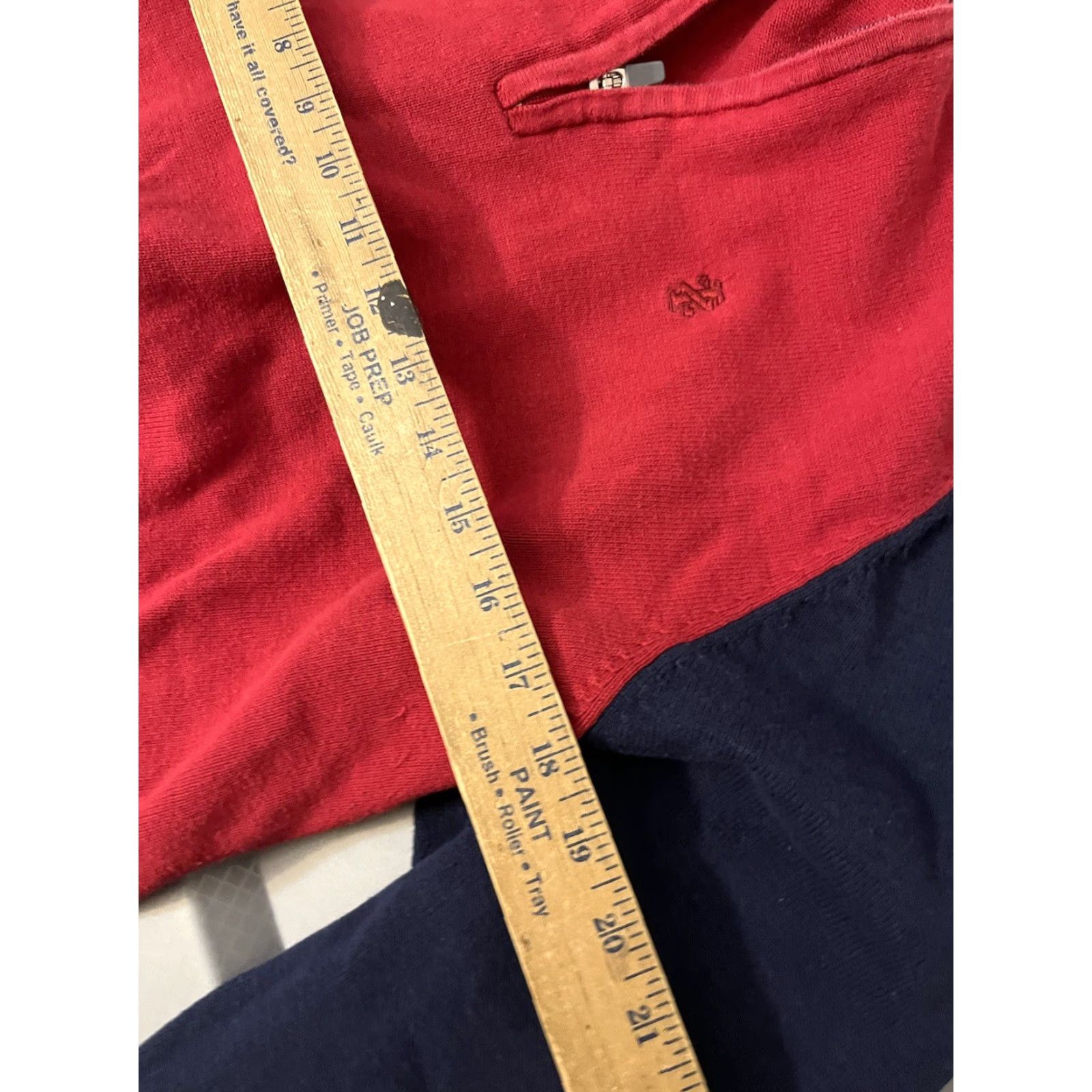 Izod IZOD Pullover Long Sleeve Shirt Men Large Red 1/4 Zip Solid Size US L / EU 52-54 / 3 - 5 Thumbnail