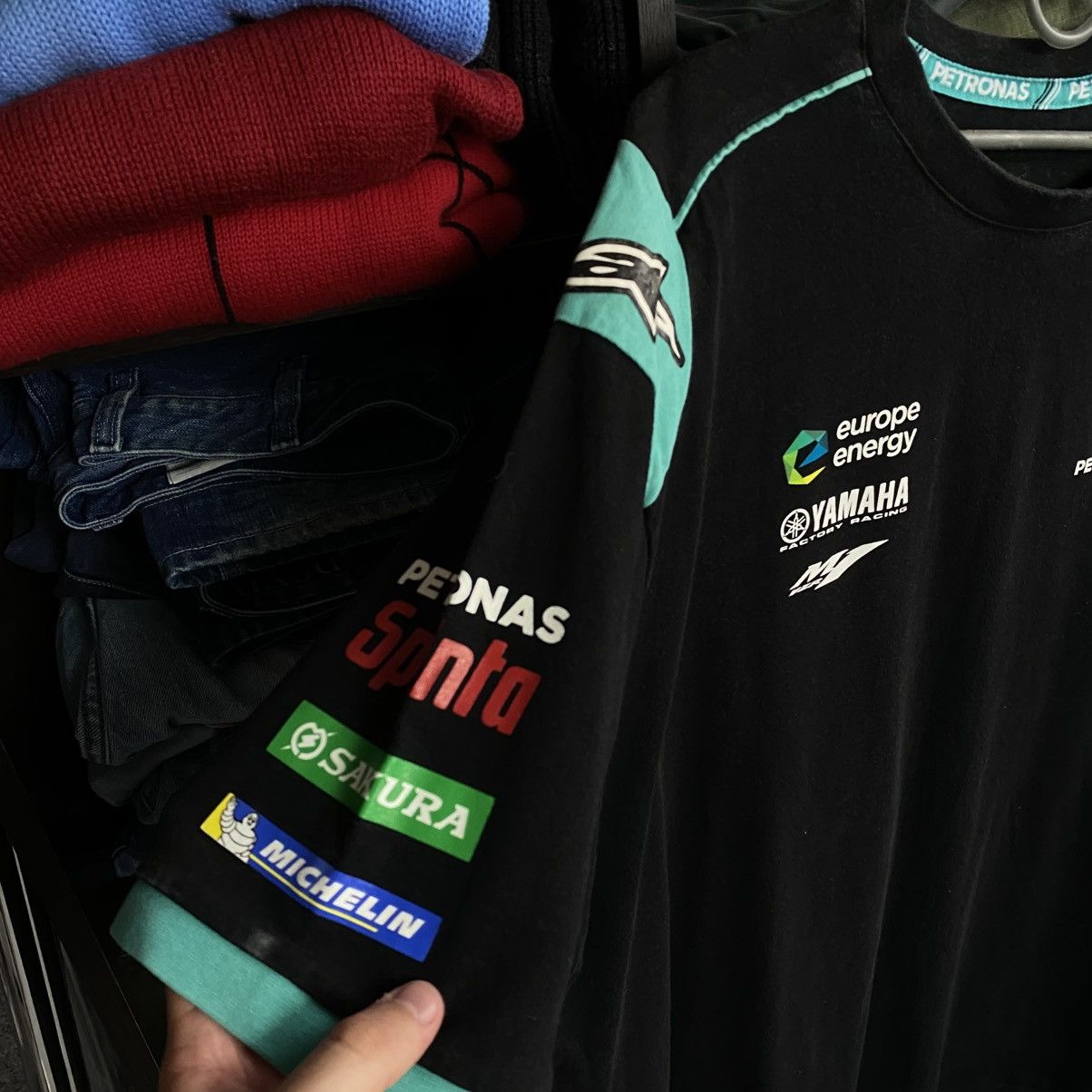 Yamaha Vintage Yamaha Petronas Michelin Alpinastar big logo tee Size US XL / EU 56 / 4 - 3 Thumbnail