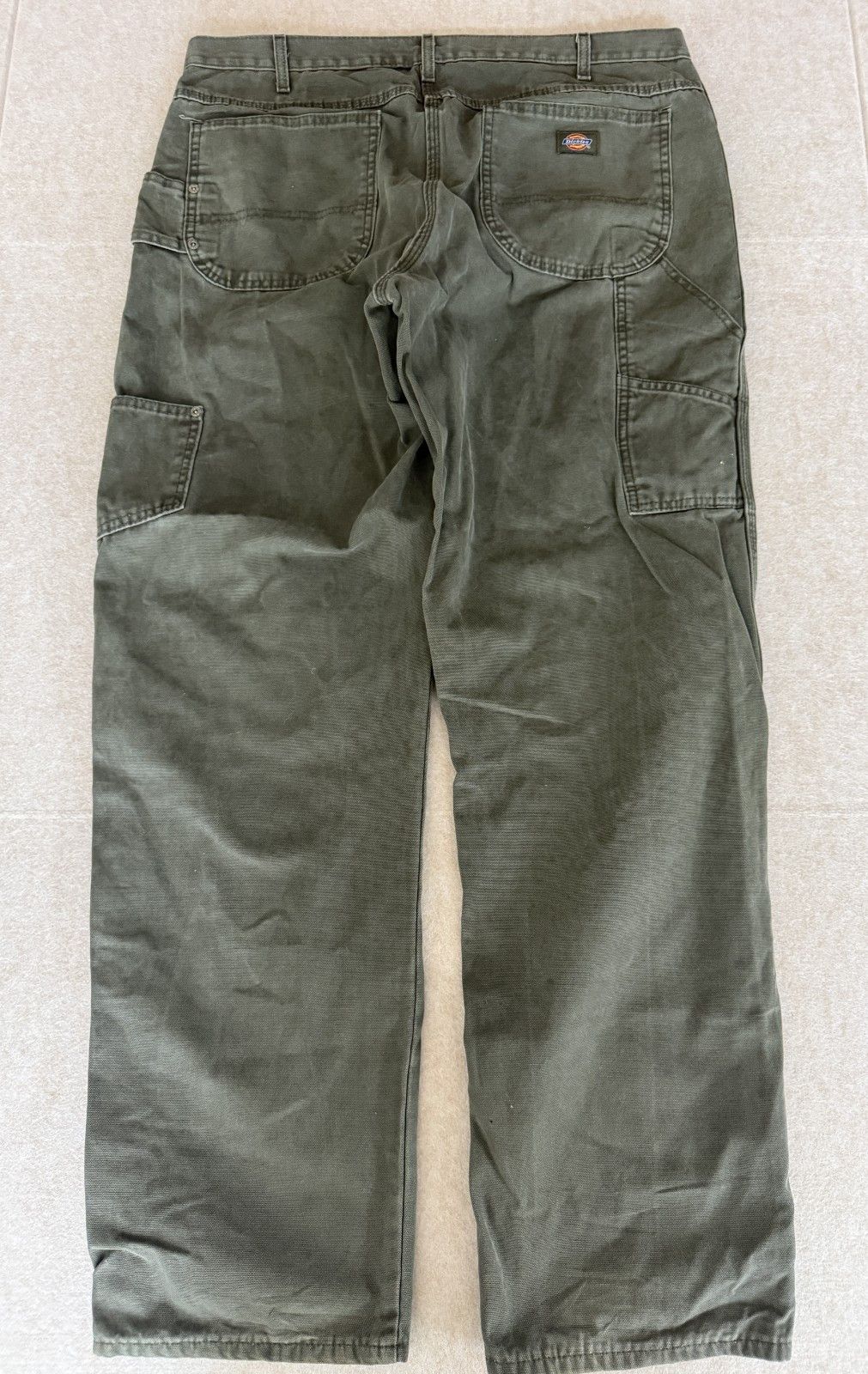 Dickies Dickies Mens 38x34 Relaxed Fit Work Pants Green Cotton Util Size US 38 / EU 54 - 7 Thumbnail