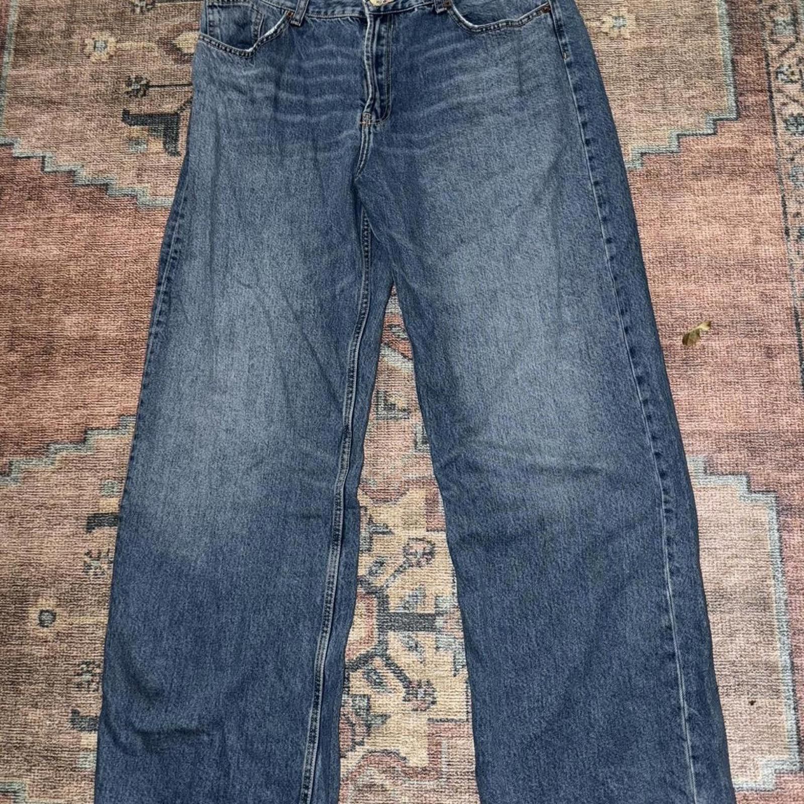 Zara Zara wide leg denim jeans Size 36" / US 14 / IT 50 - 1 Thumbnail