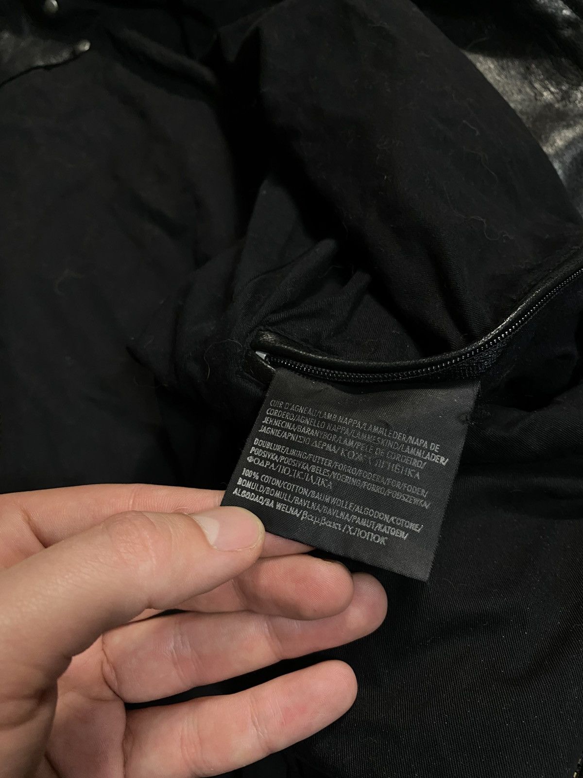 Genuine Leather Vintage y2k Rick Owens style leather zip jacket Size US L / EU 52-54 / 3 - 8 Thumbnail