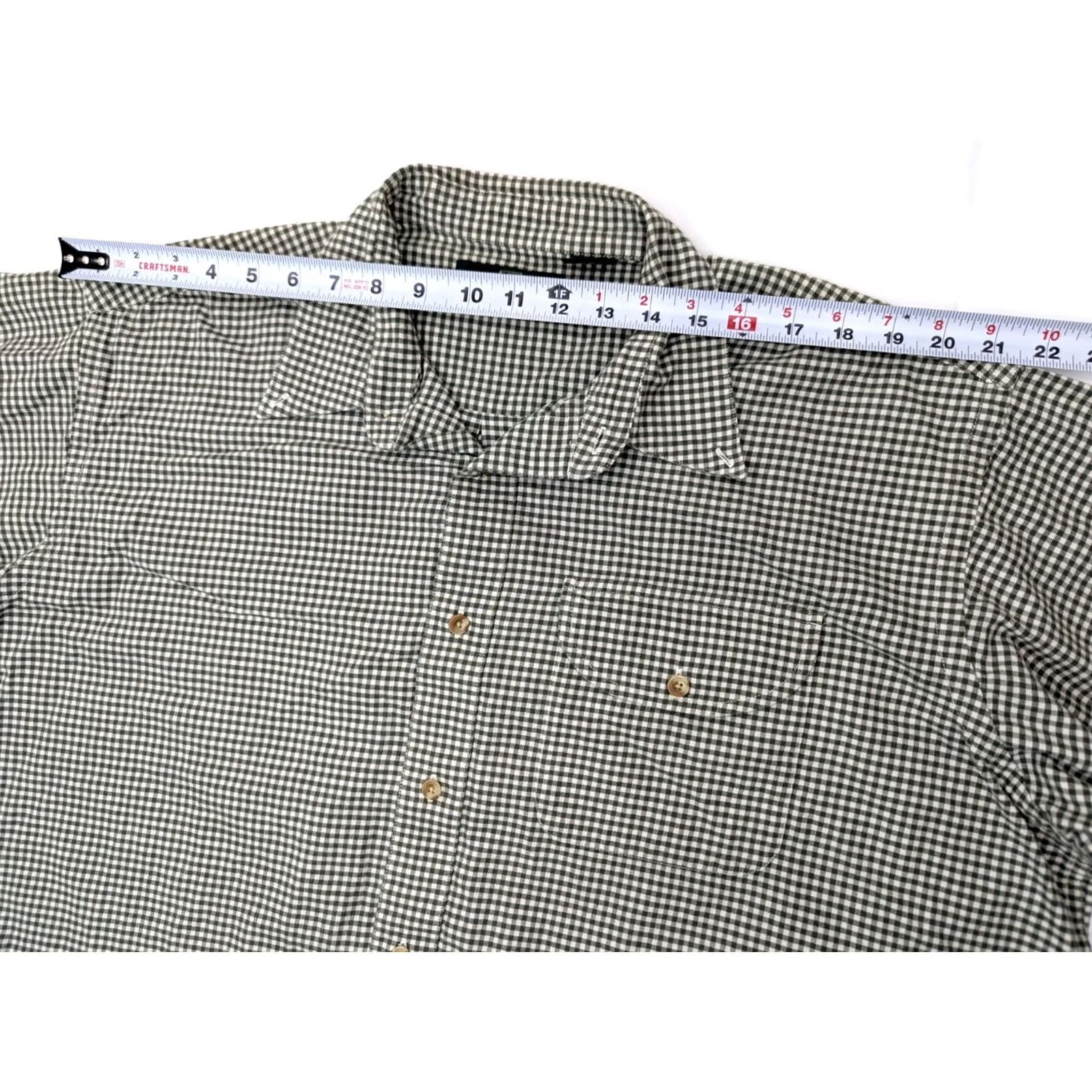 Orvis Orvis Shirt Check Wool Cotton Blend Button-Down XL Green Mens Vintage 1990s Size US XL / EU 56 / 4 - 7 Thumbnail