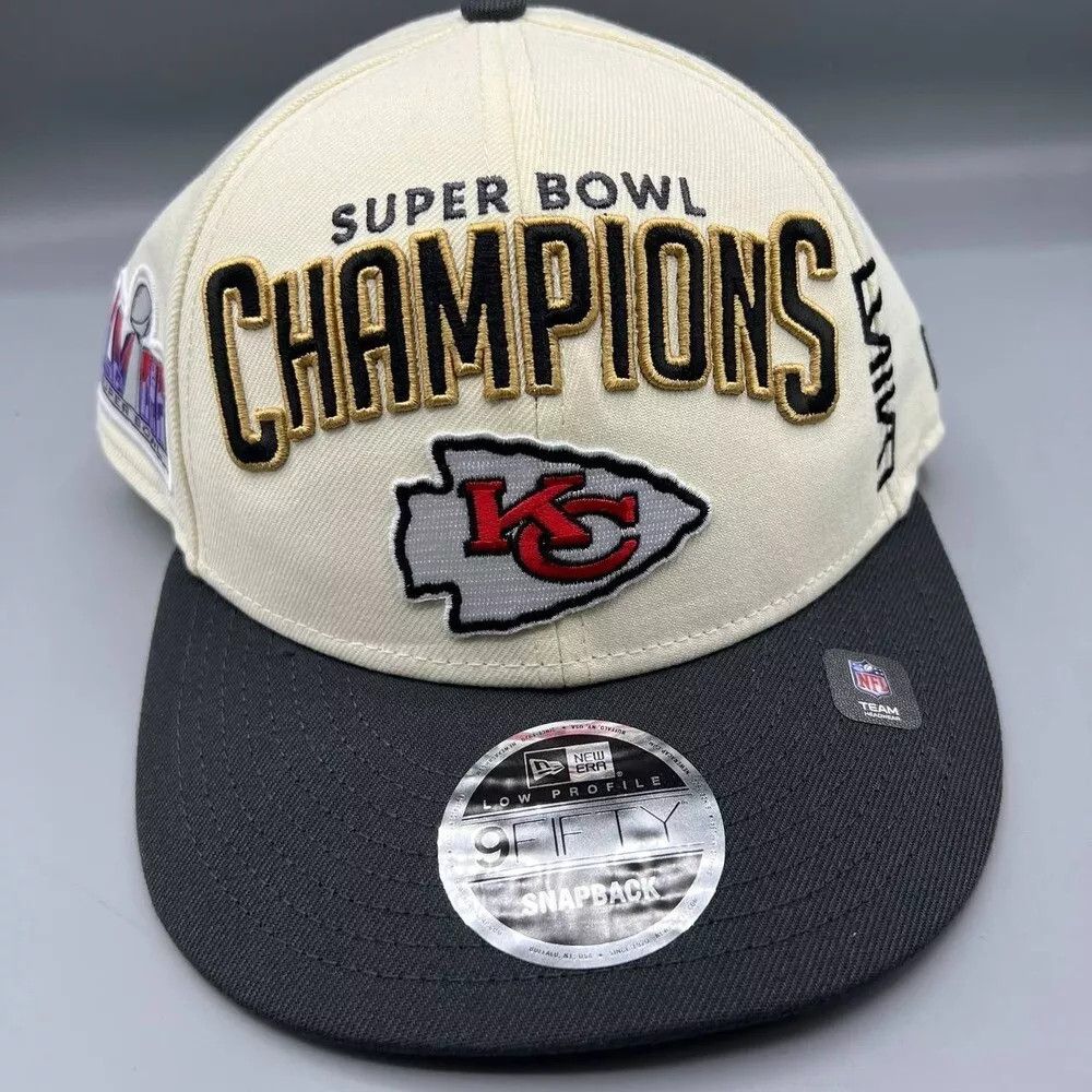 New Era Kansas City Chiefs Hat Men White Snap Back Cap Low Profile Size ONE SIZE - 1 Thumbnail