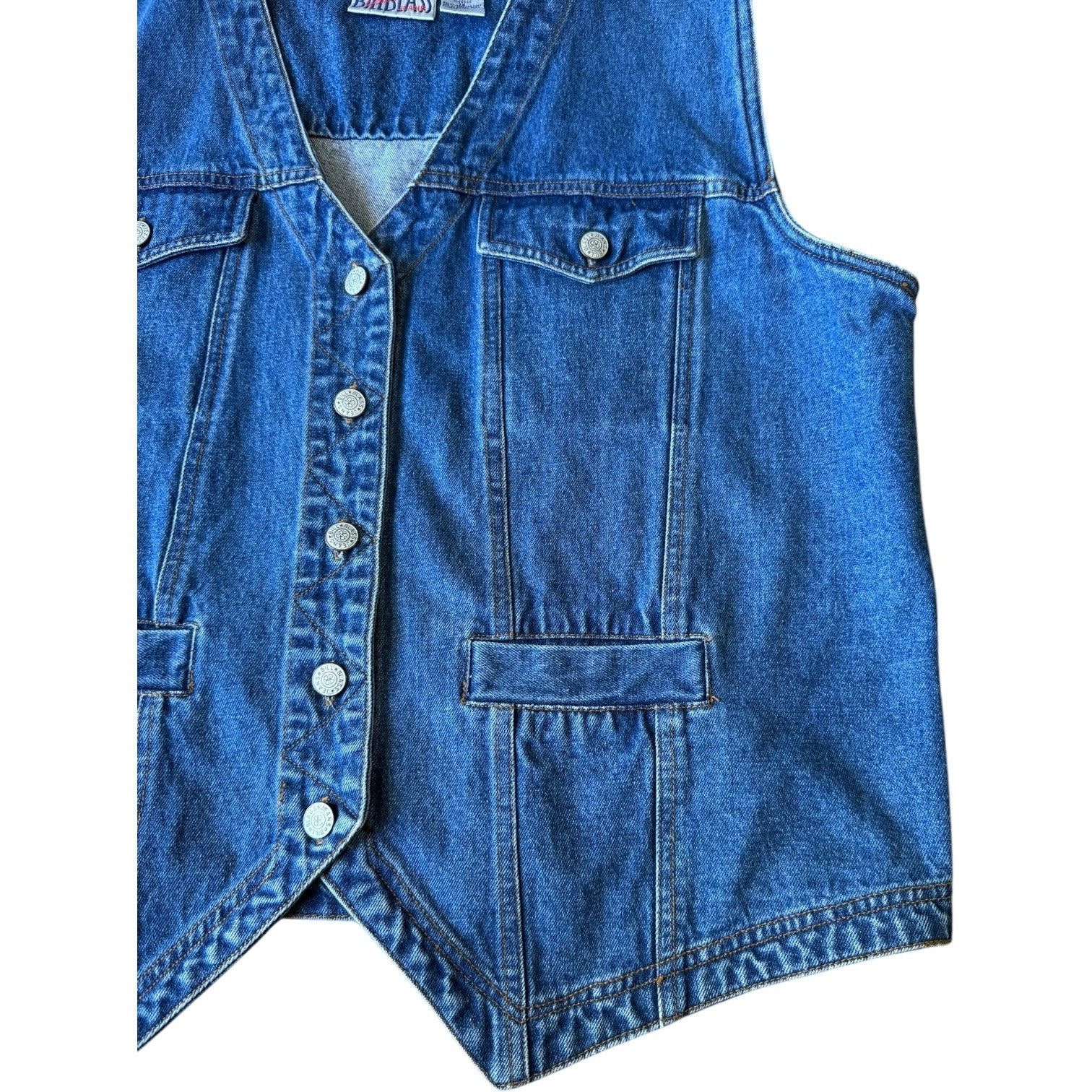 Vintage Vintage Bill Bass jean blue denim vest 1X Size XL / US 12-14 / IT 48-50 - 5 Thumbnail