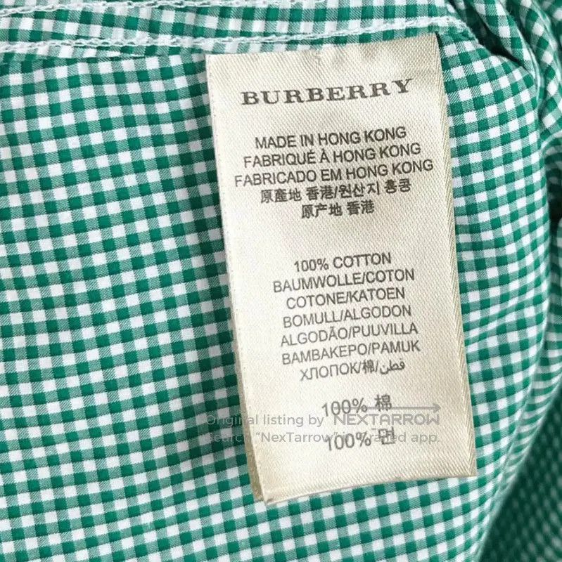 Burberry Burberry Green Cotton Long Sleeve Shirt. Size US S / EU 44-46 / 1 - 5 Thumbnail