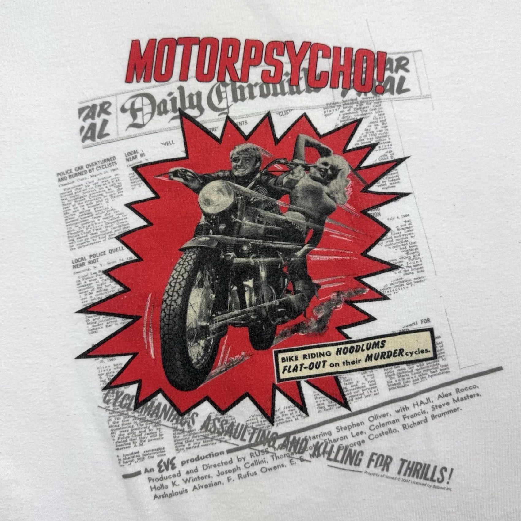 Vintage VINTAGE Y2K Motorpsycho Movie Promo T Shirt Adult Medium Thriller Mens Size US M / EU 48-50 / 2 - 2 Thumbnail