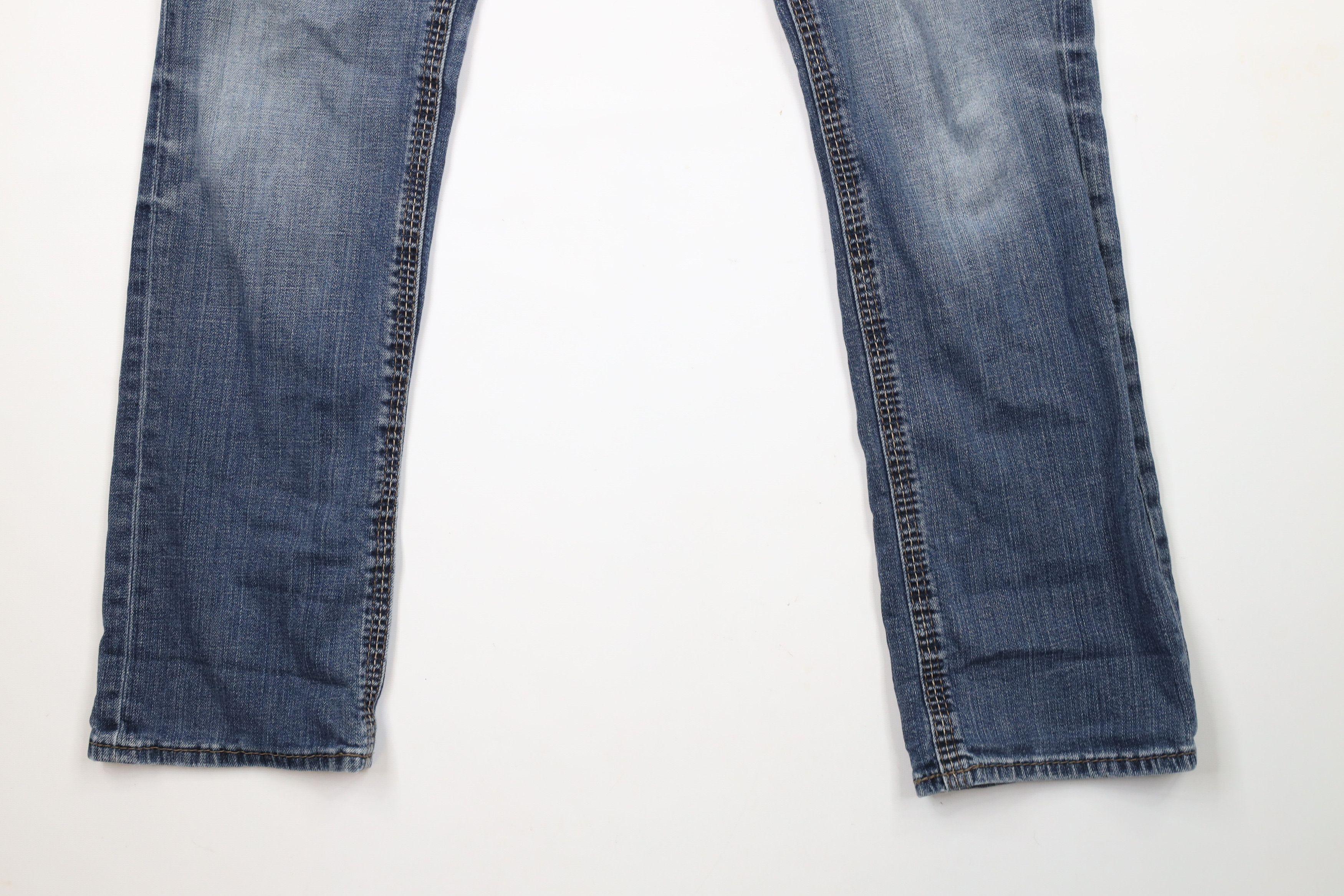 Vintage Buckle BKE Thick Stitch Jake Straight Leg Denim Jeans Blue Size US 33 - 4 Thumbnail