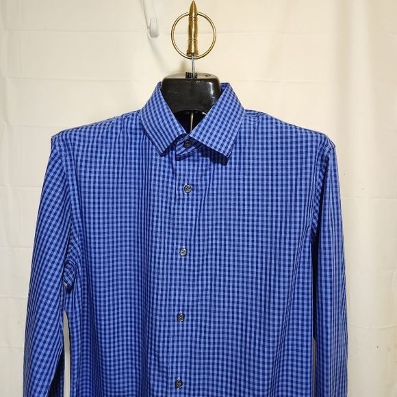 Banana Republic Banana Republic Non-Iron Slim Fit Long Sleeve Plaid Men's Sh Size US M / EU 48-50 / 2 - 10 Thumbnail