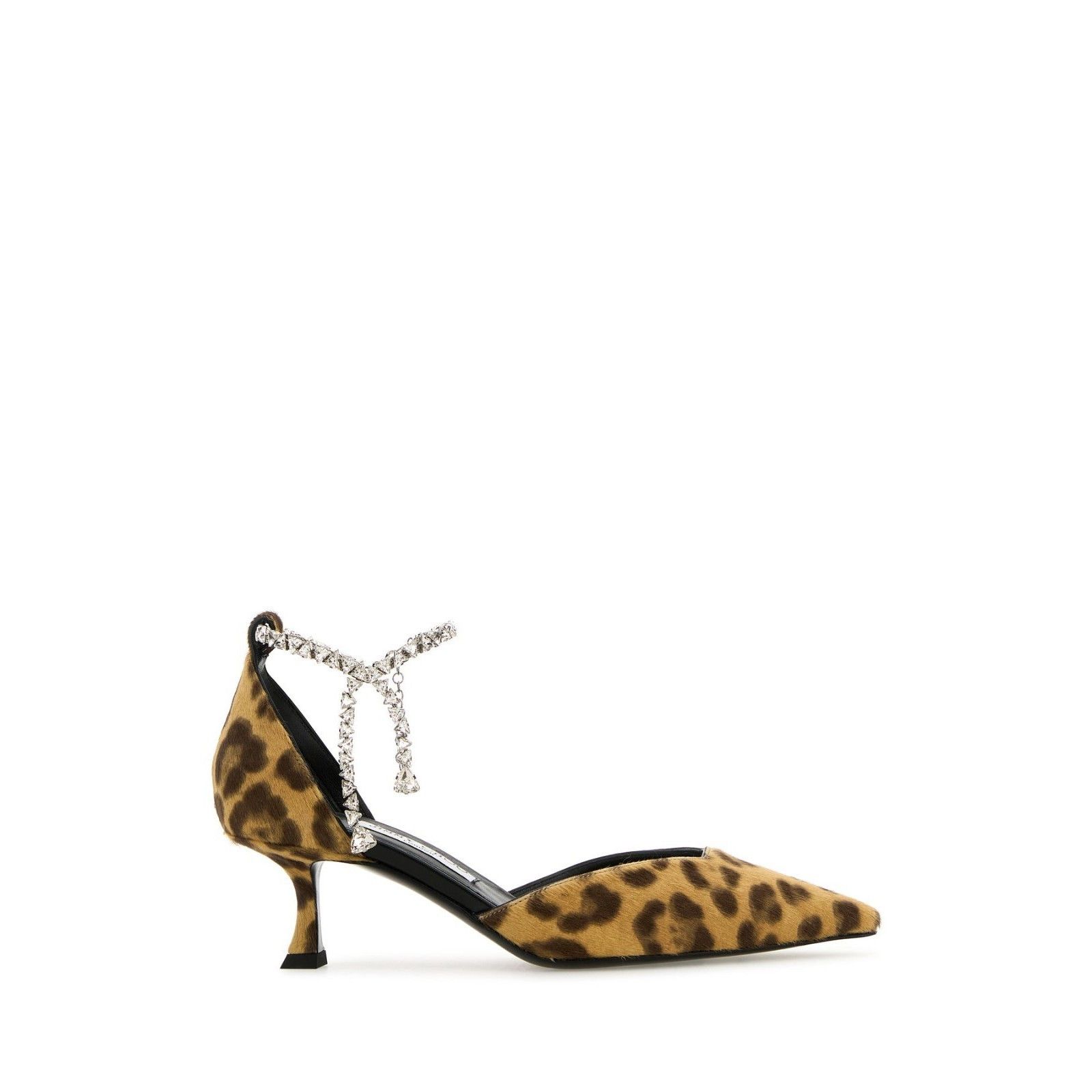 JIMMY CHOO Stevie 50 Yellow Brown Calf Hair 50mm Heel Pumps