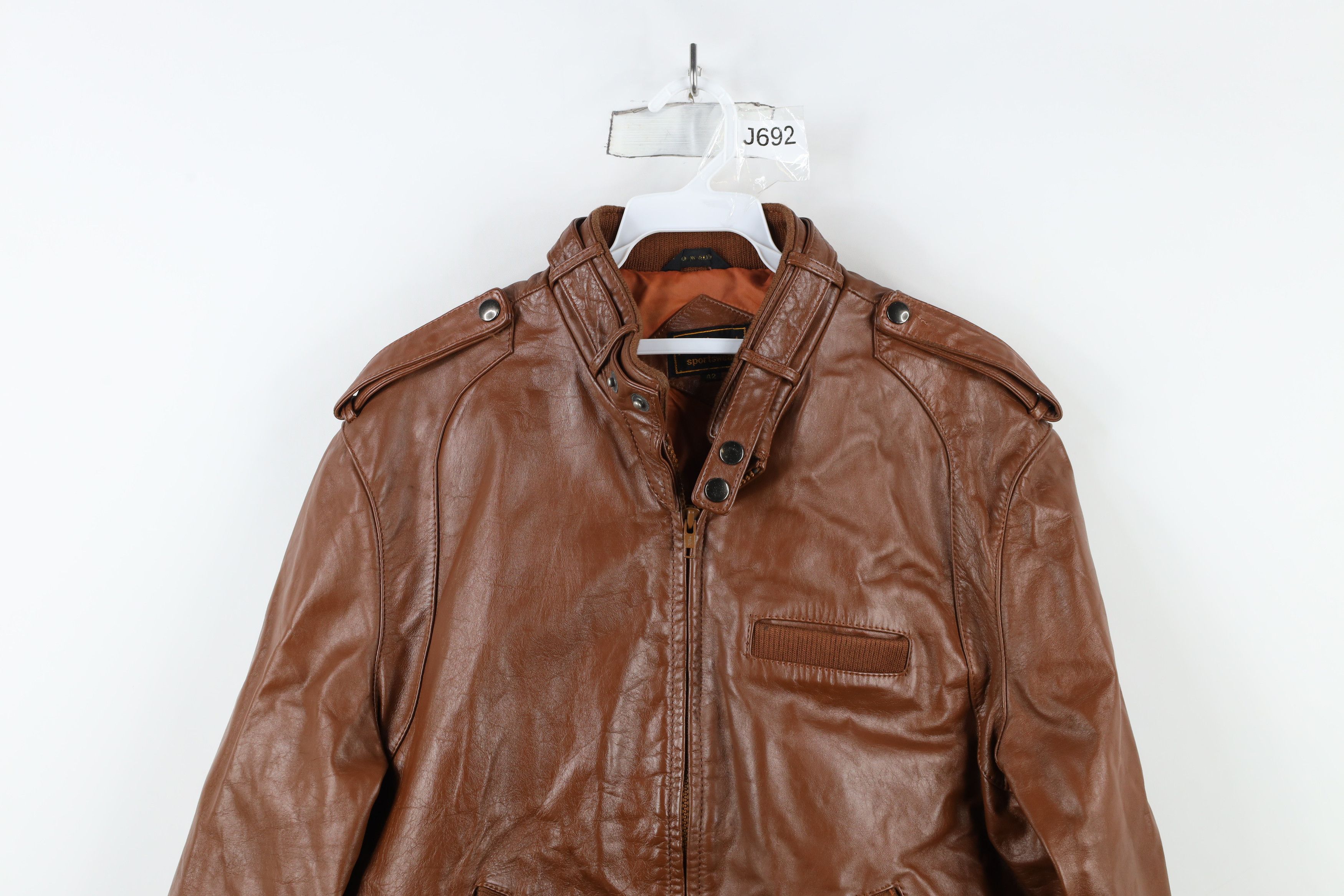 Vintage Vintage 70s 80s Streetwear Cafe Racer Bomber Jacket Brown Size US L / EU 52-54 / 3 - 2 Thumbnail