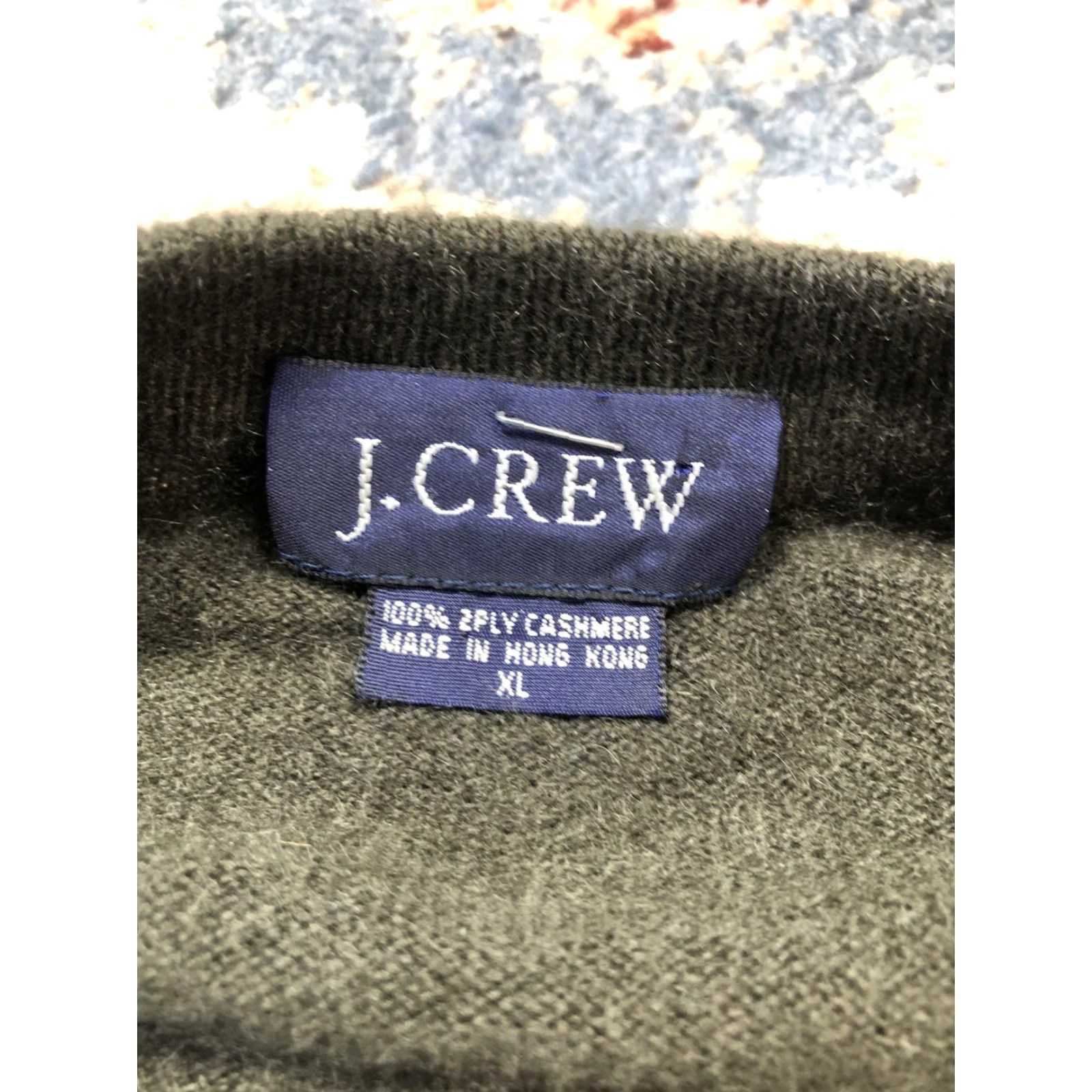 J.Crew J.Crew Sweater Mens XL Green 100% Cashmere V-Neck Knit Pullover Long Sleeve Size US XL / EU 56 / 4 - 7 Thumbnail