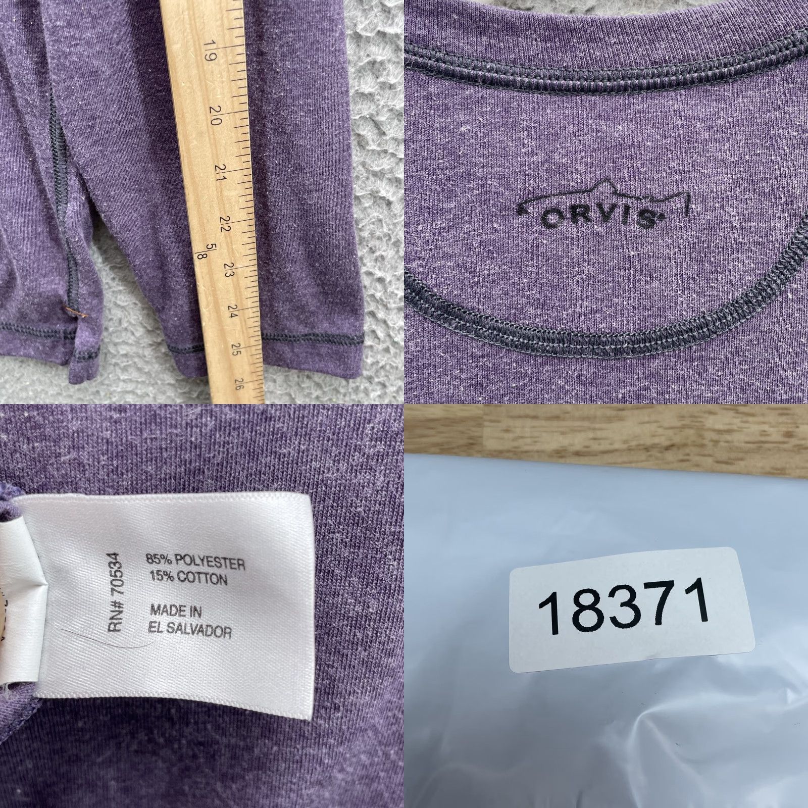 Orvis VINTAGE Orvis Trout Bum T-Shirt Mens Medium Purple Fly Fishing Performance Outdoors Camp Size US M / EU 48-50 / 2 - 9 Thumbnail
