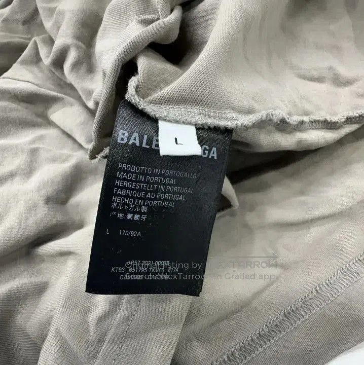 Balenciaga Balenciaga Gray Logo Distressed Short Sleeve T. Size US L / EU 52-54 / 3 - 4 Thumbnail
