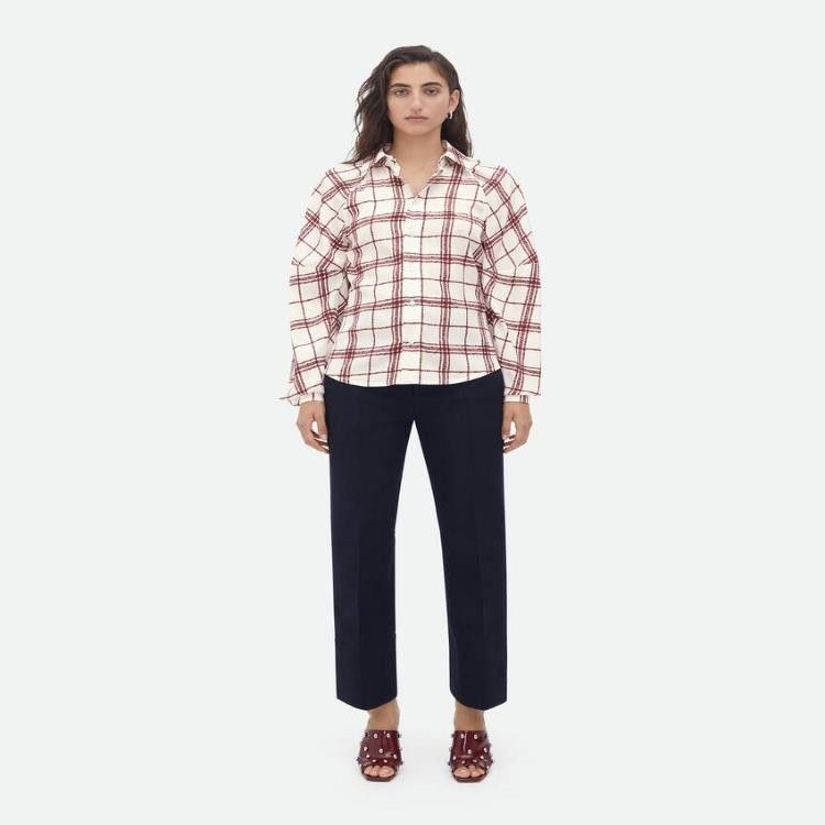 Bottega Veneta o1bcso1str0725 Check Print Viscose And Silk Shirt Multicolor Size M / US 6-8 / IT 42-44 - 1 Thumbnail