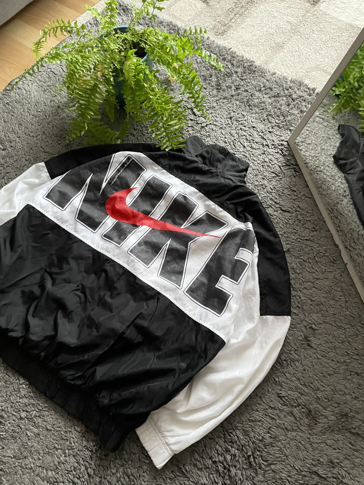 Nike × Vintage 90s Nike Vintage Light Jacket Streetwear Big Logo Swoosh Y2k Size US S / EU 44-46 / 1 - 6 Thumbnail