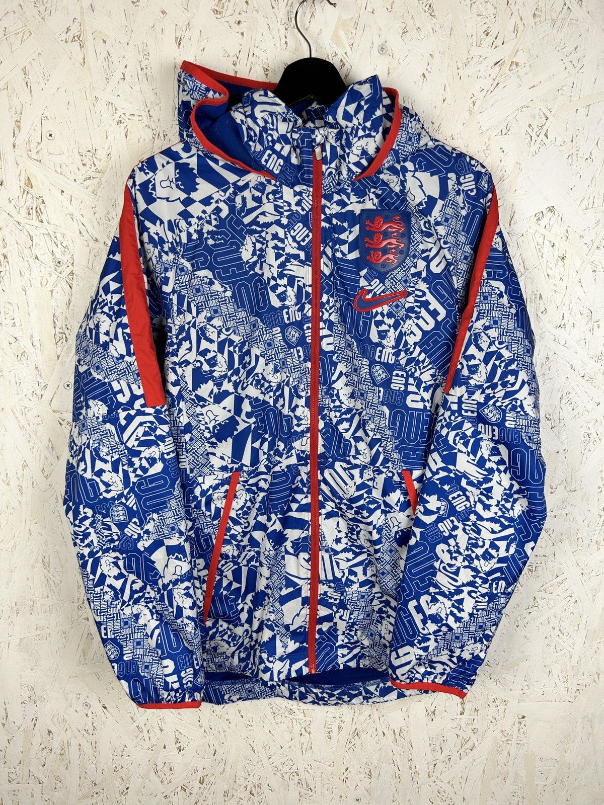 Nike England All Weather AOP Training Football Jacket Blue S