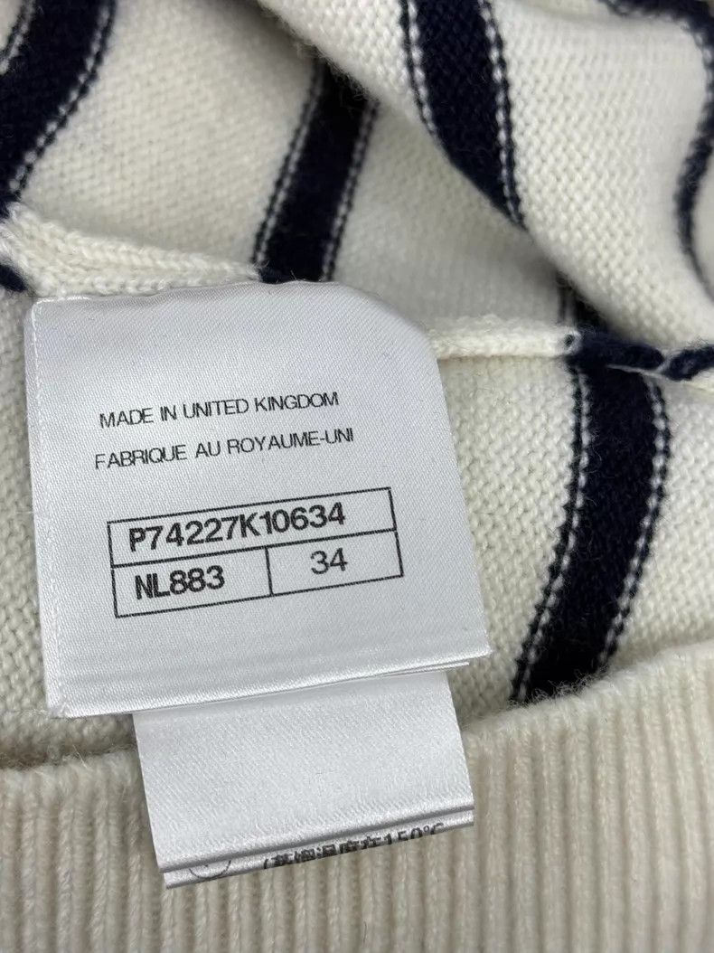 Chanel Chanel Black and white color block large logo knitted stri Size XXS / US 00 / IT 34 - 5 Thumbnail