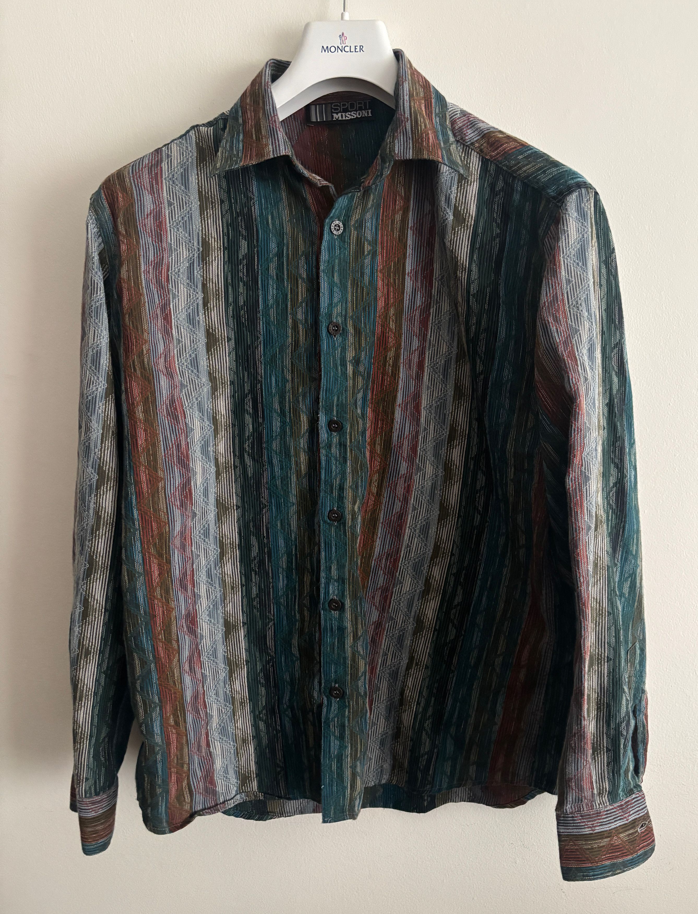 Missoni $900 Multicolour Zig Zag Button-up Shirt - 38/ Medium Size US M / EU 48-50 / 2 - 1 Thumbnail