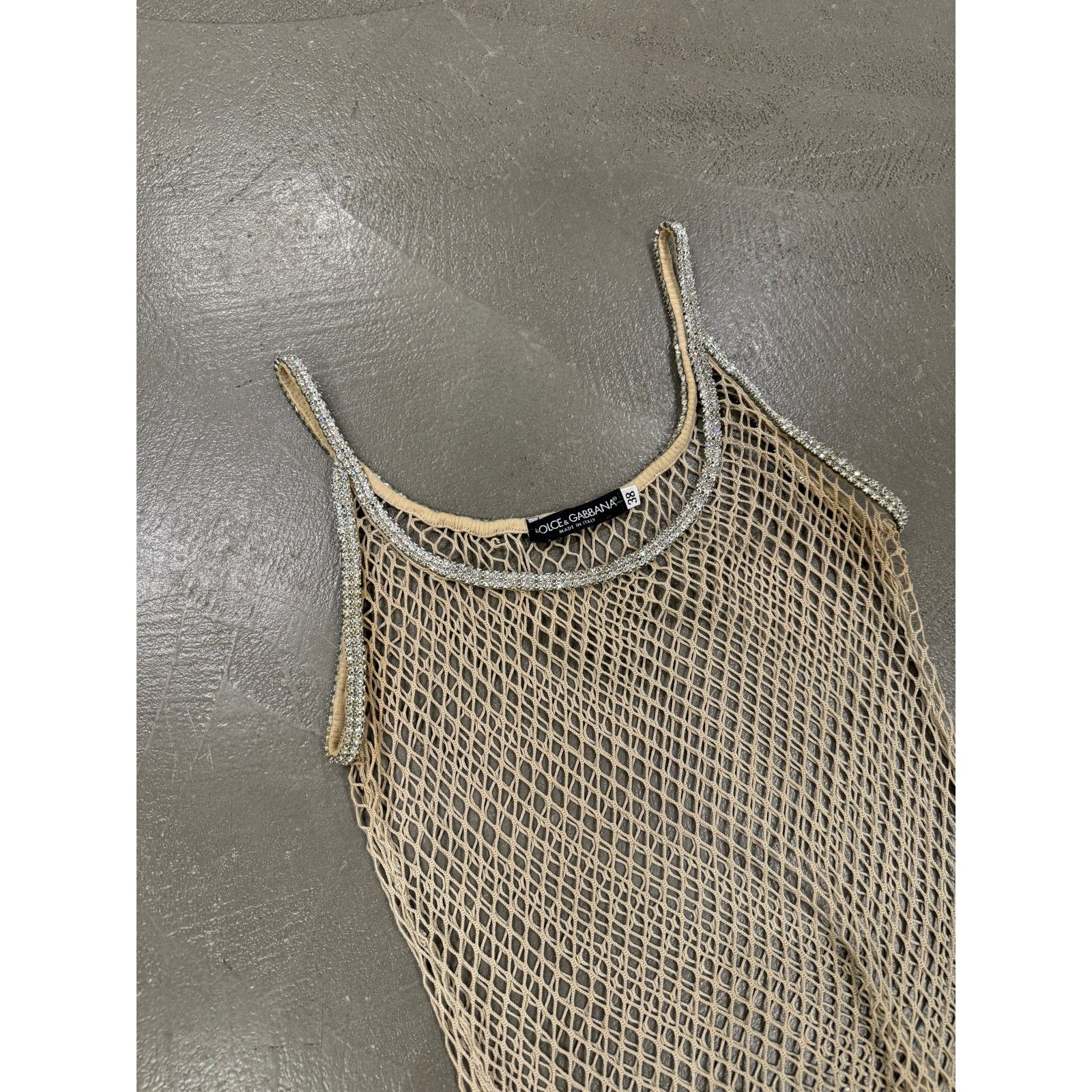 Dolce & Gabbana S/S 2002 Dolce & Gabbana J-Lo fishnet Swarovski top Size S / US 4 / IT 40 - 1 Thumbnail