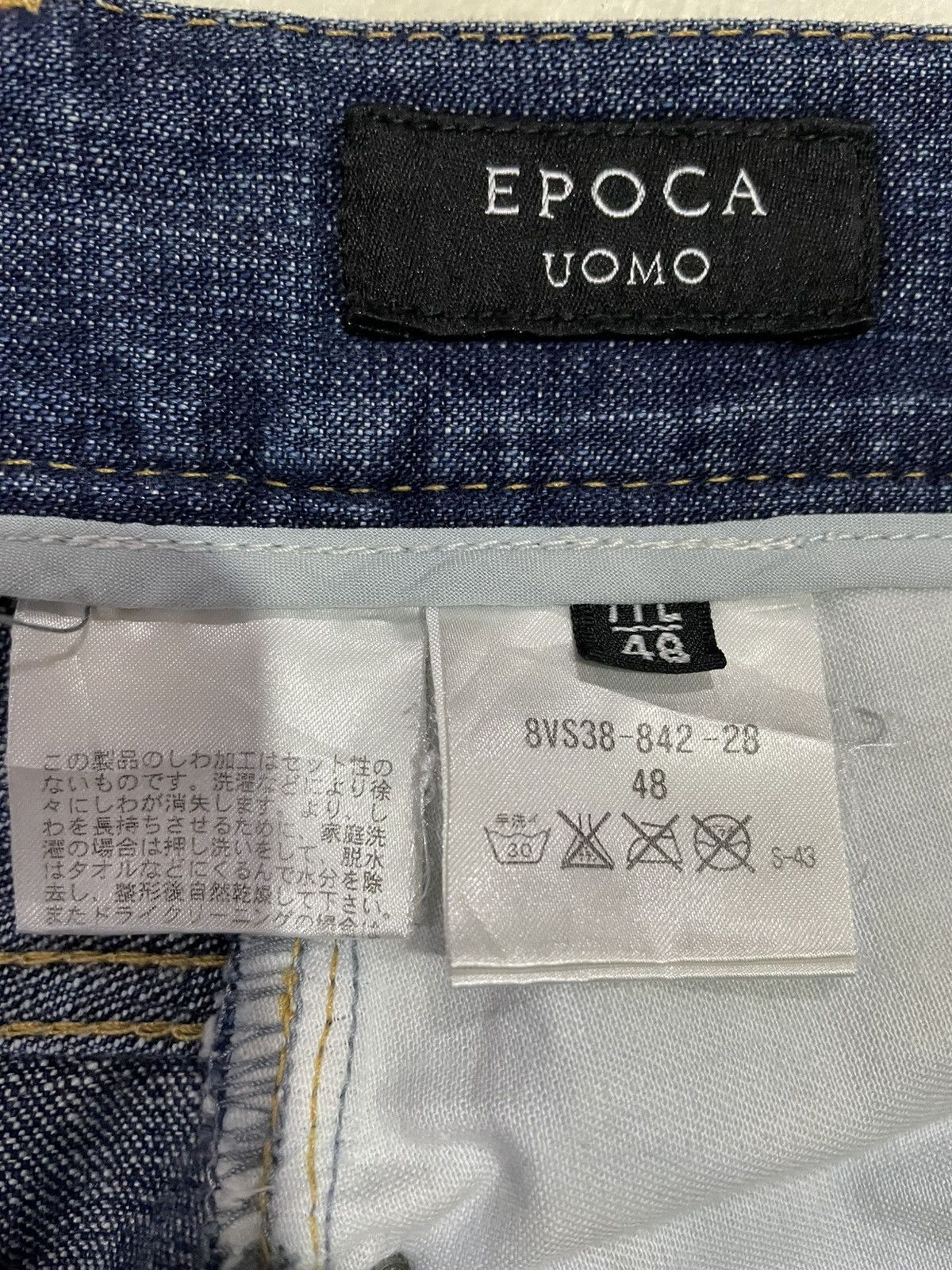 Japanese Brand Vintage Epoca Uomo Boot Cut Distress Mudwash Denim Jeans Size US 34 / EU 50 - 8 Thumbnail