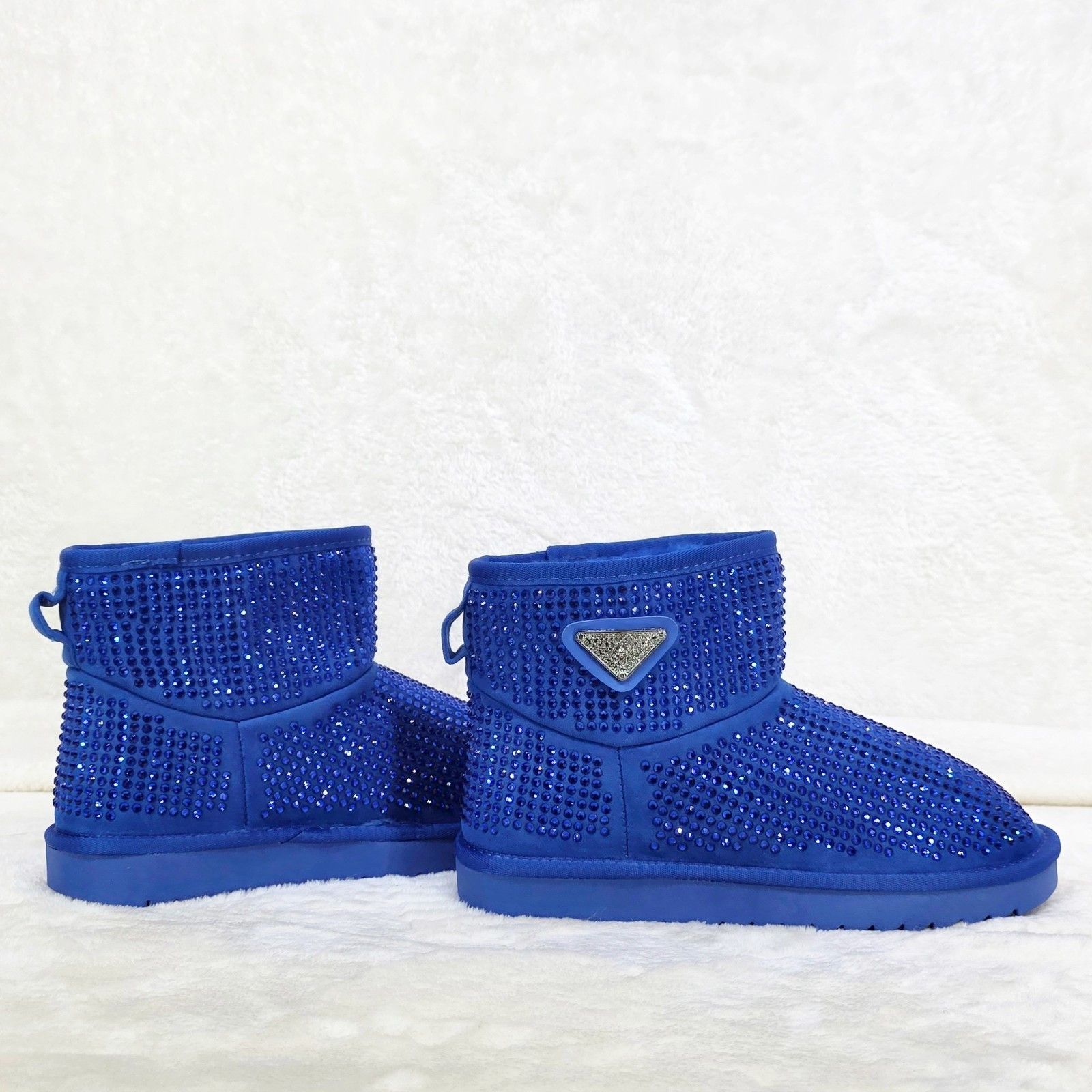 Other Twinkle Faux Fur Lined Slip On Winter Ankle Boots Bright Blu Size US 10 / IT 40 - 1 Thumbnail