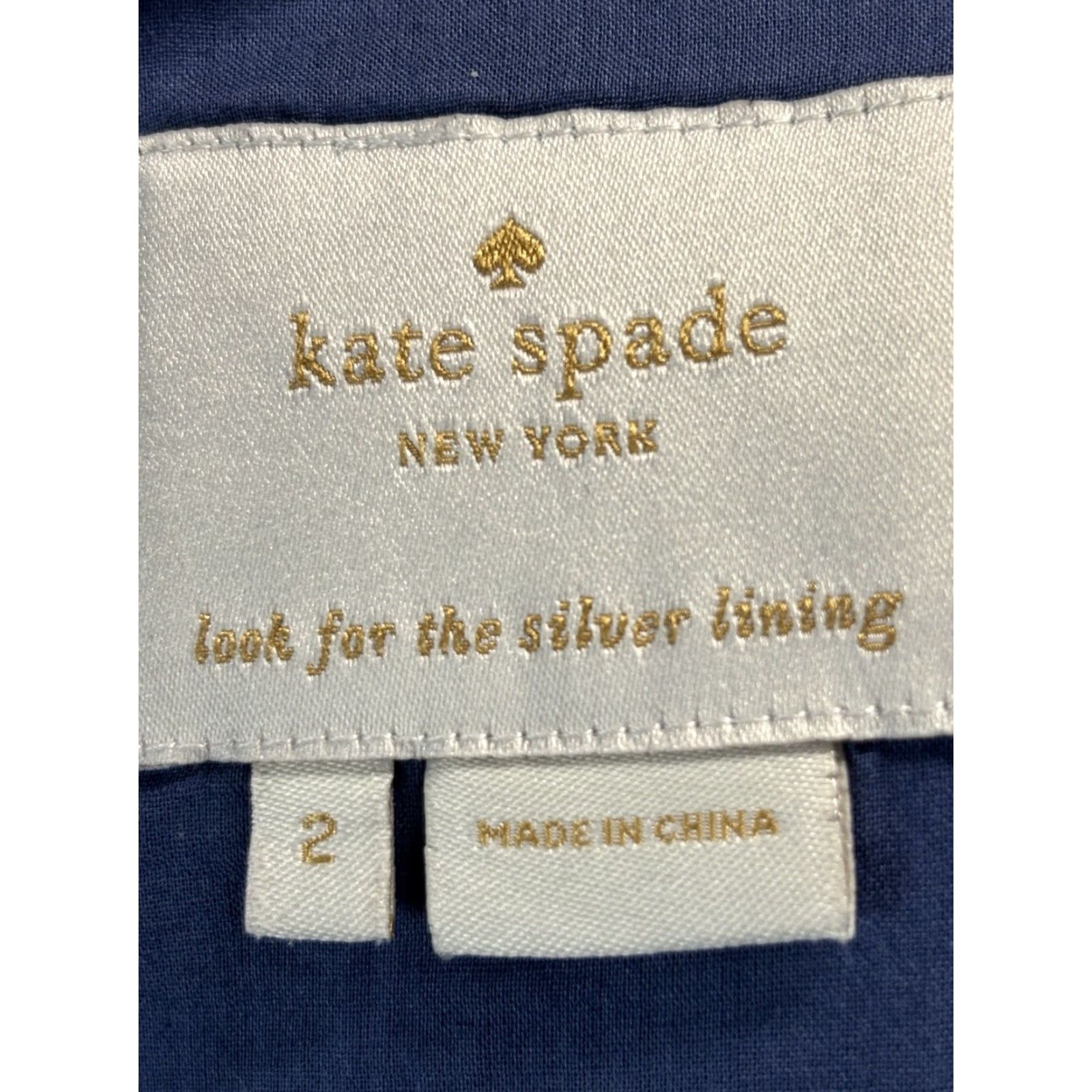 Vintage VINTAGE Kate Spade Quilted Chambray Mini Dress Women’s 2 Blue Pockets Classic Shift Short Sleeve Round Neck Zip Casual Party/Cocktail Business Shoes? Size XS / US 0-2 / IT 36-38 - 7 Thumbnail