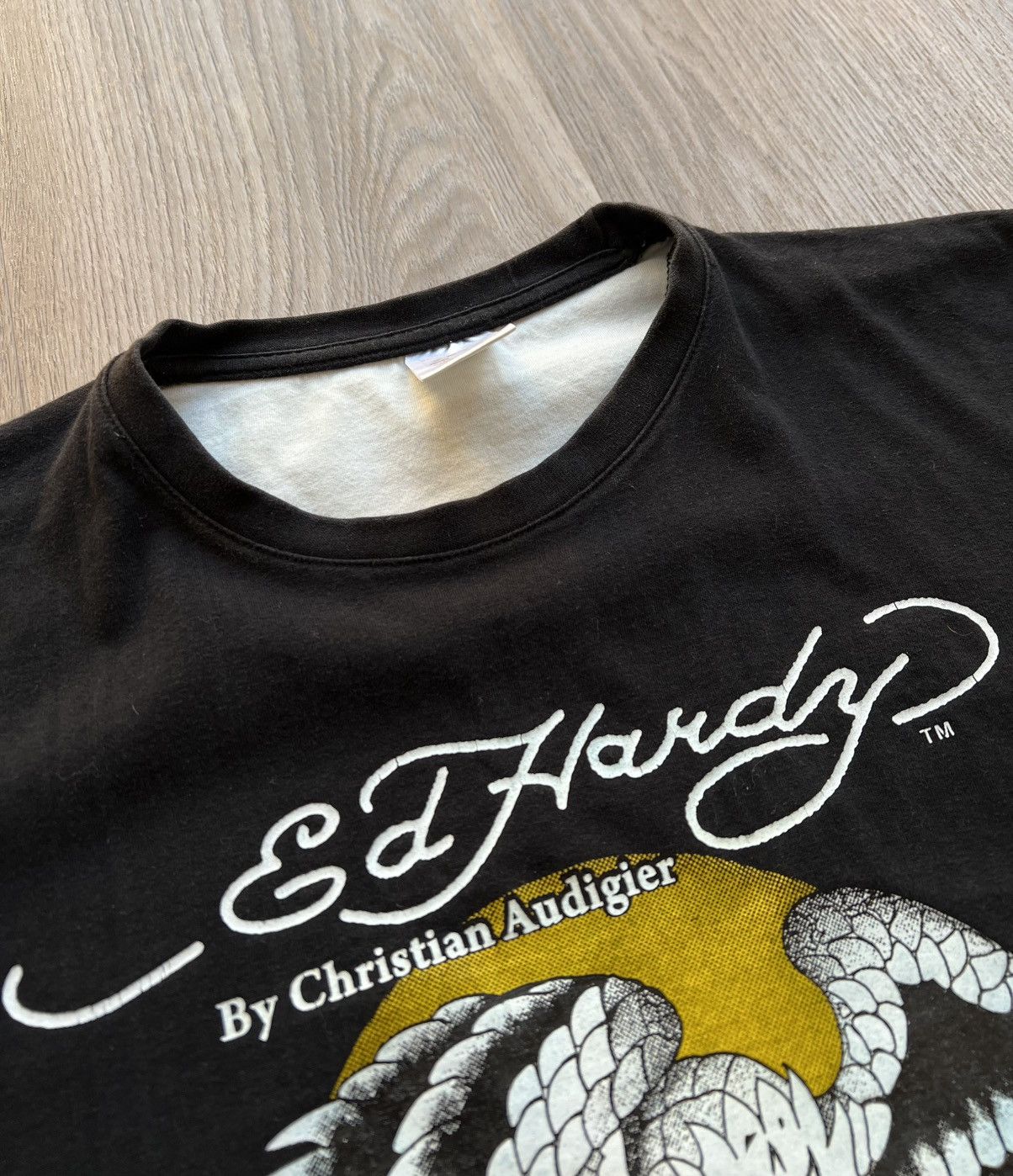 Christian Audigier × Ed Hardy × Vintage Ed Hardy by Christian Audigier Eagle and Snake T-Shirt Size US XL / EU 56 / 4 - 5 Thumbnail