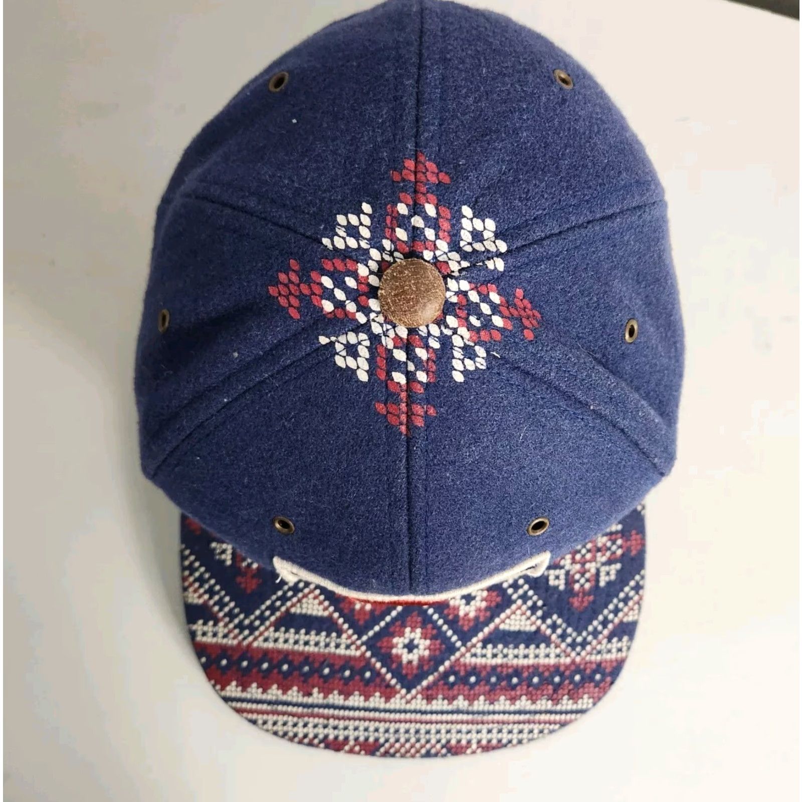 Zephyr Zephyr Colorado Flag Patch Patterned Wool Baseball Snapback Cap Men One Size Blue Wool Felt Adjustable Cap Size ONE SIZE - 4 Thumbnail