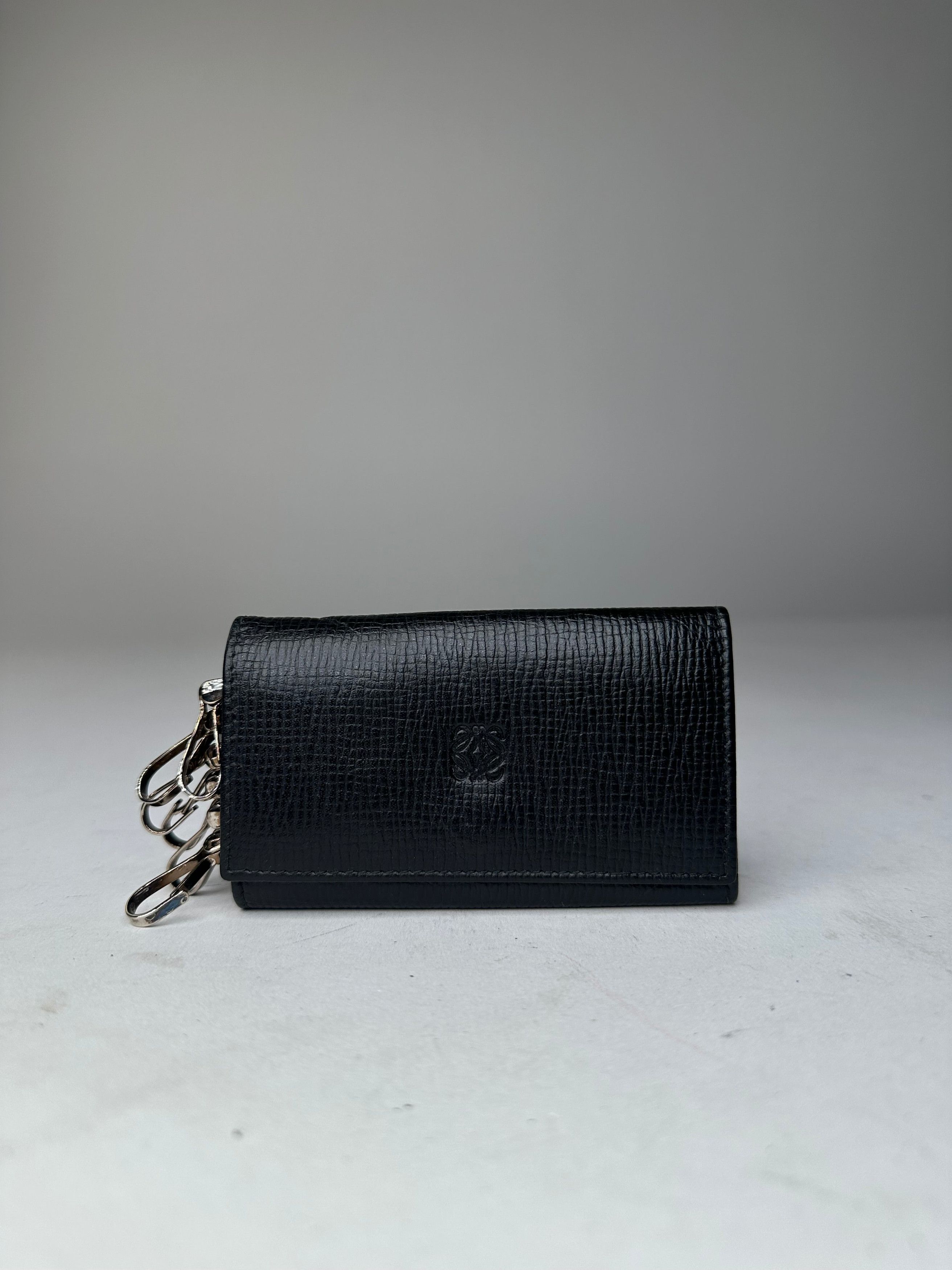 Loewe Vintage Leather Keychain Wallet Black Size ONE SIZE - 1 Thumbnail