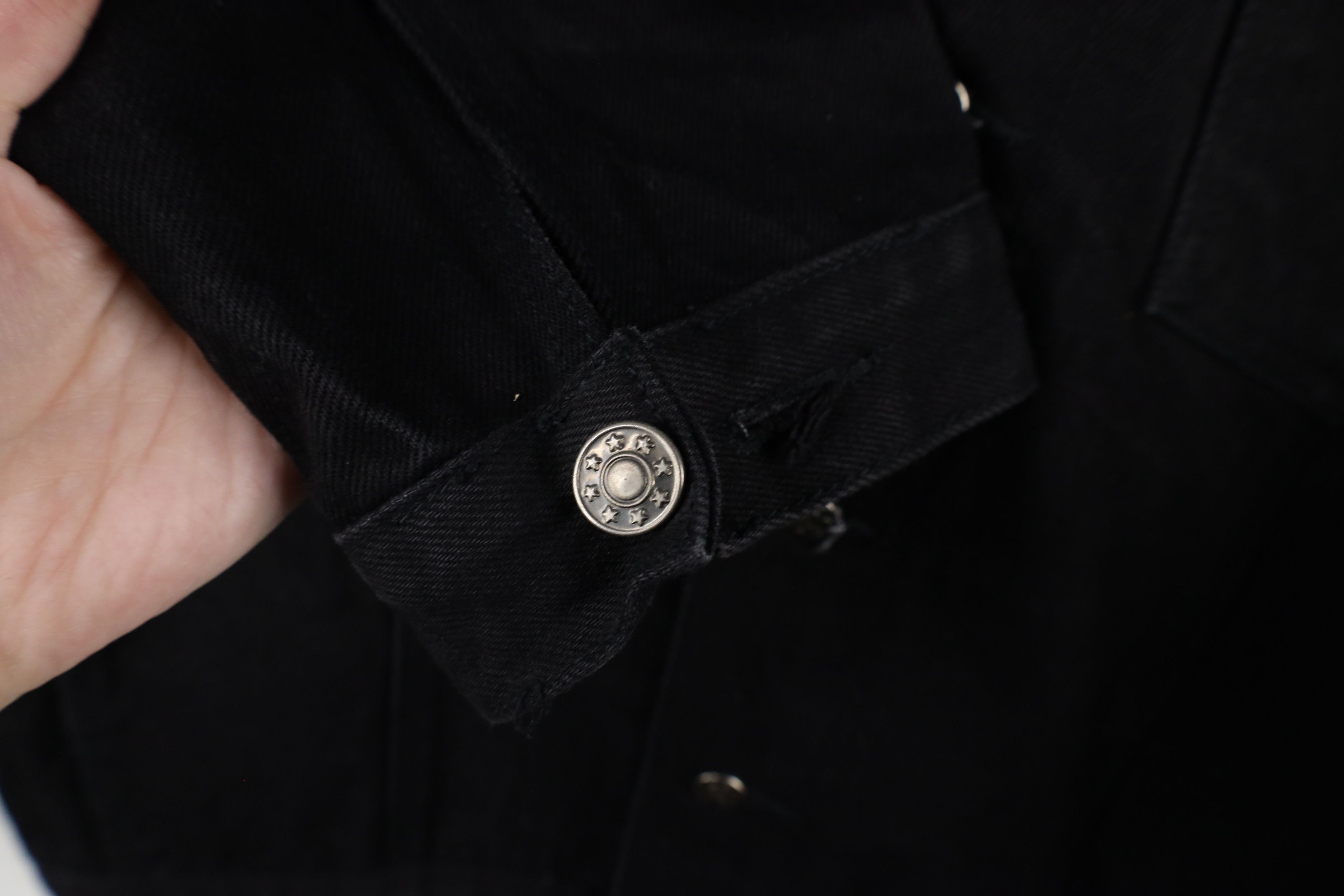 Vintage Vintage 90s Streetwear Jean Trucker Jacket Black Cotton Size US M / EU 48-50 / 2 - 5 Thumbnail