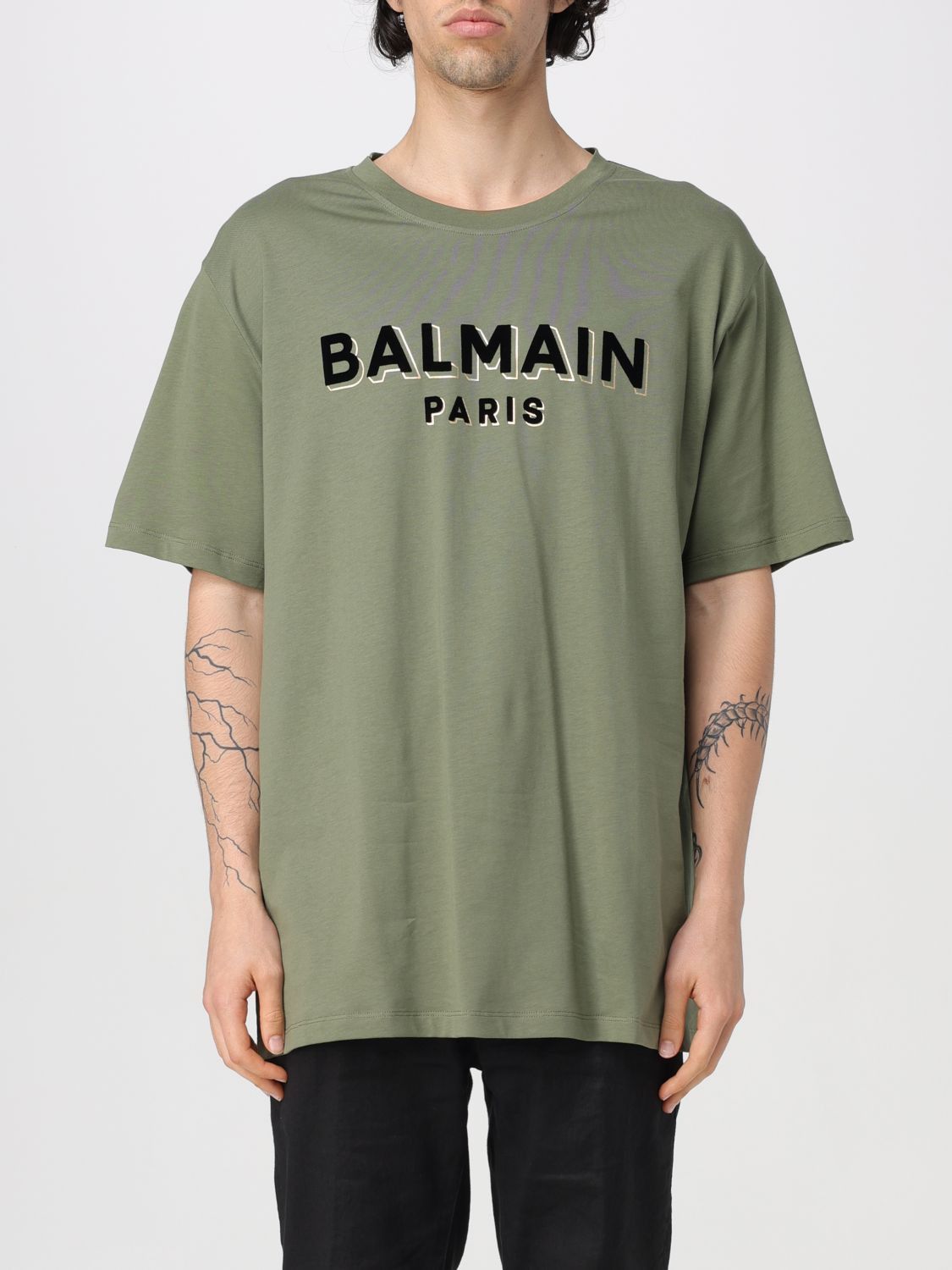 image of Balmain T-Shirt Men Green (Size Small)