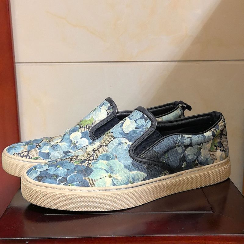 Gucci Gucci Floral Print Low-Top Slip-On Sneakers 0079 Size US 8.5 / EU 41-42 - 1 Thumbnail