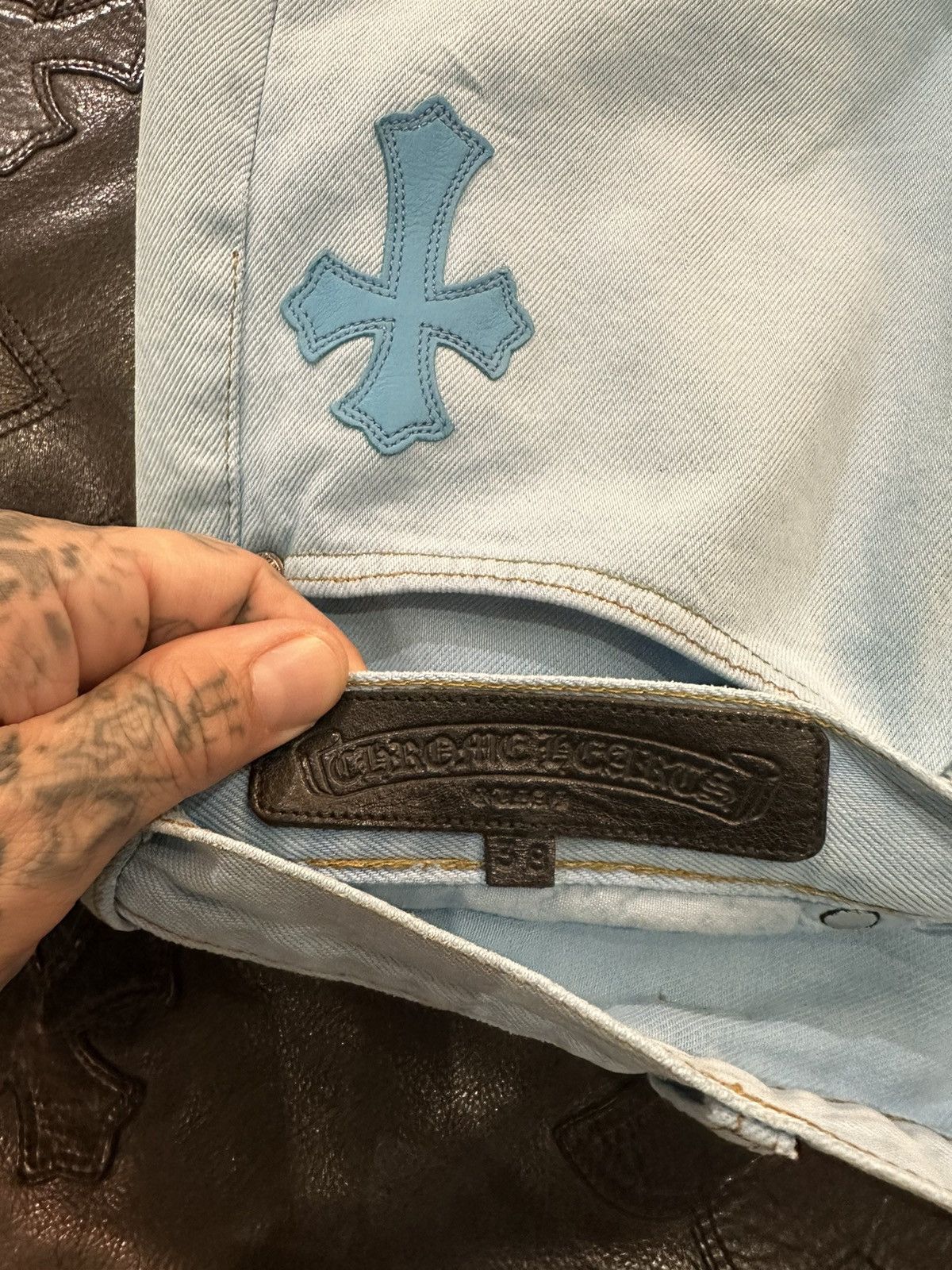 Chrome Hearts CHROME HEARTS DRAKE BABYBLUE LEVI CROSS JEANS XXXL 38 40 Size US 38 / EU 54 - 14 Thumbnail