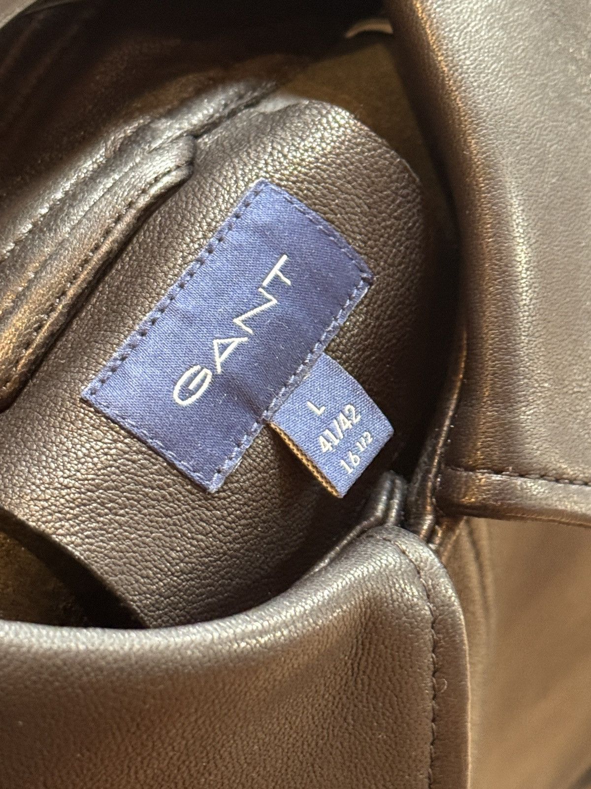 Gant New GANT Lamb Leather Jacket Size US L / EU 52-54 / 3 - 5 Thumbnail