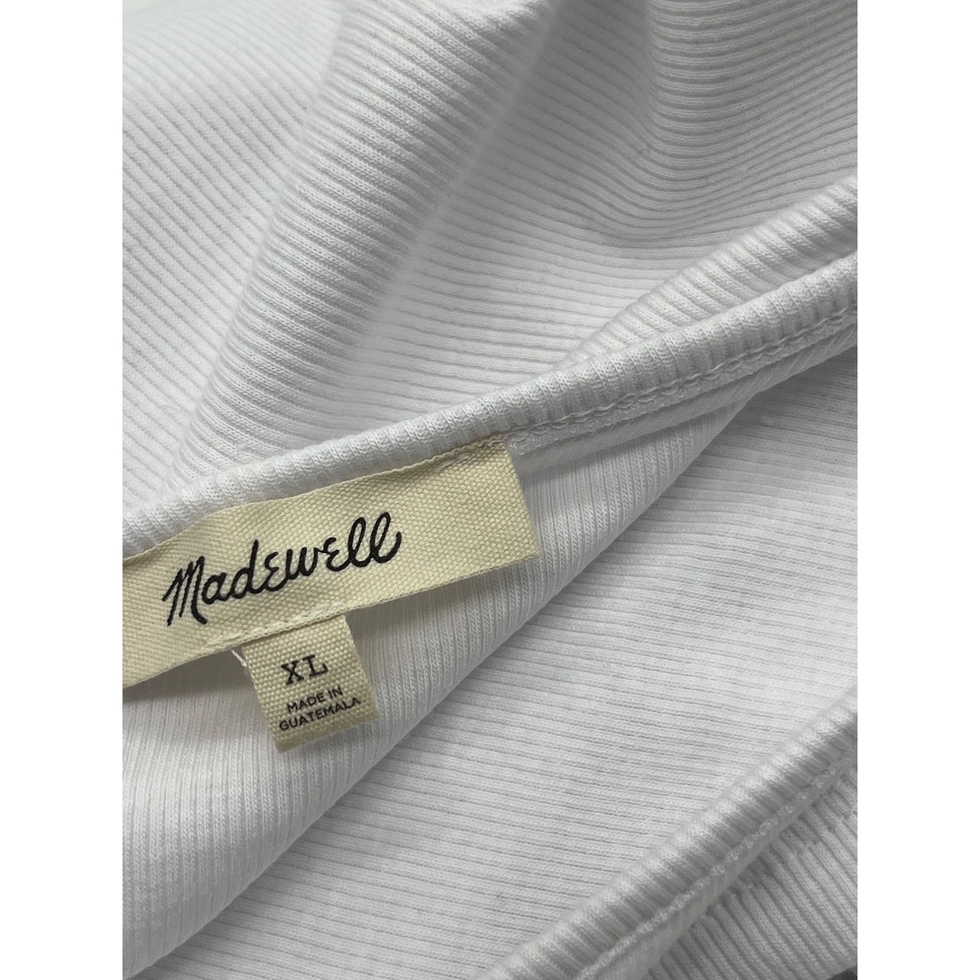 Madewell Madewell women’s Supima Rib One-Shoulder Tank Top, white, XL Size XL / US 12-14 / IT 48-50 - 7 Thumbnail