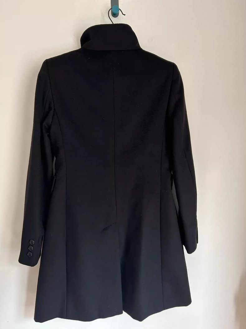 Max Mara Max Mara Studio Black Wool Overcoat Size S / US 4 / IT 40 - 4 Thumbnail