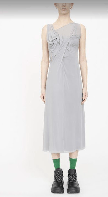 image of Maison Margiela O1W1Db10324 Midi Dress In Grey, Women's (Size Small)