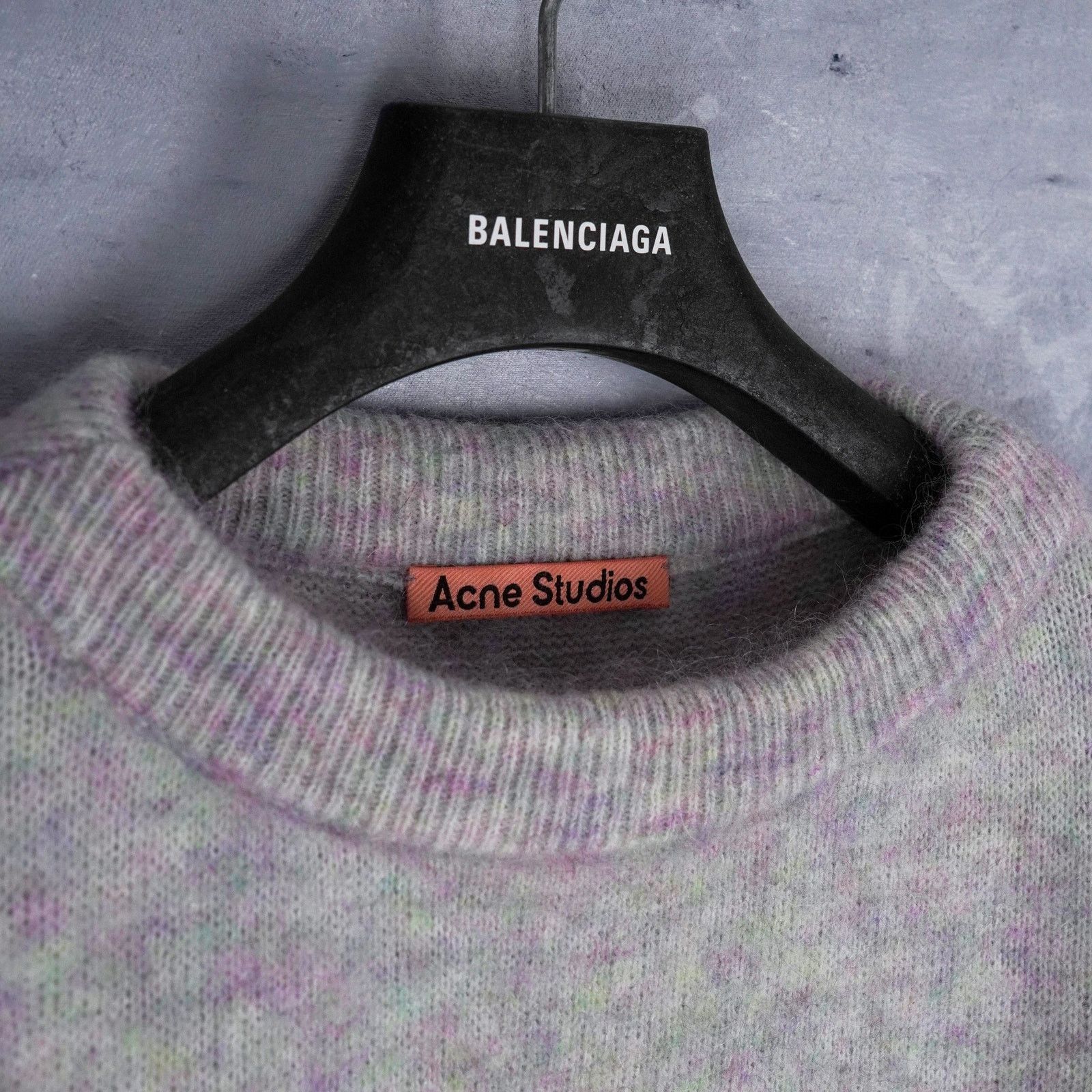 Acne Studios Acne studios melange gray mohair wool fluffy women's sweater Size S / US 4 / IT 40 - 4 Thumbnail