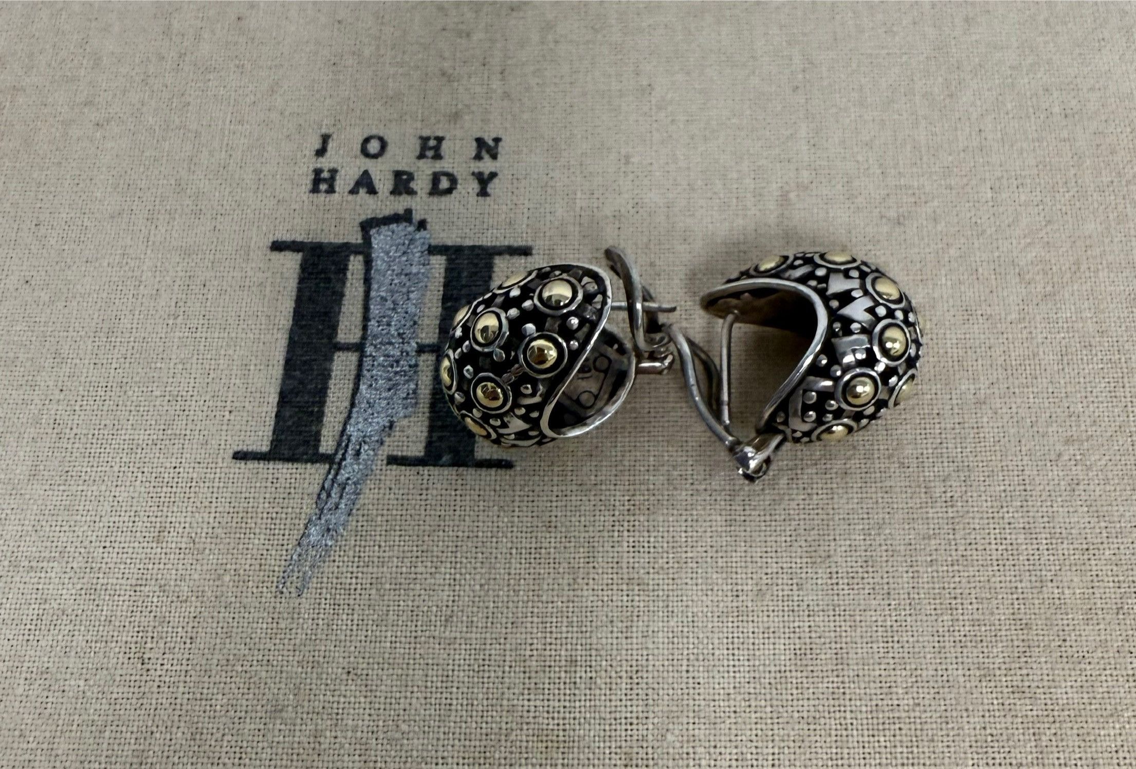 John Hardy John Hardy .925 & 18K Jaisalmer Dot Earrings Size ONE SIZE - 1 Thumbnail