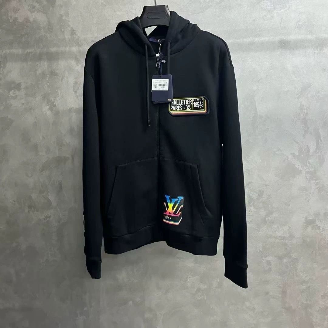 Louis Vuitton black patterned zip-up hoodie from louis vuitton Size US XXL / EU 58 / 5 - 1 Thumbnail